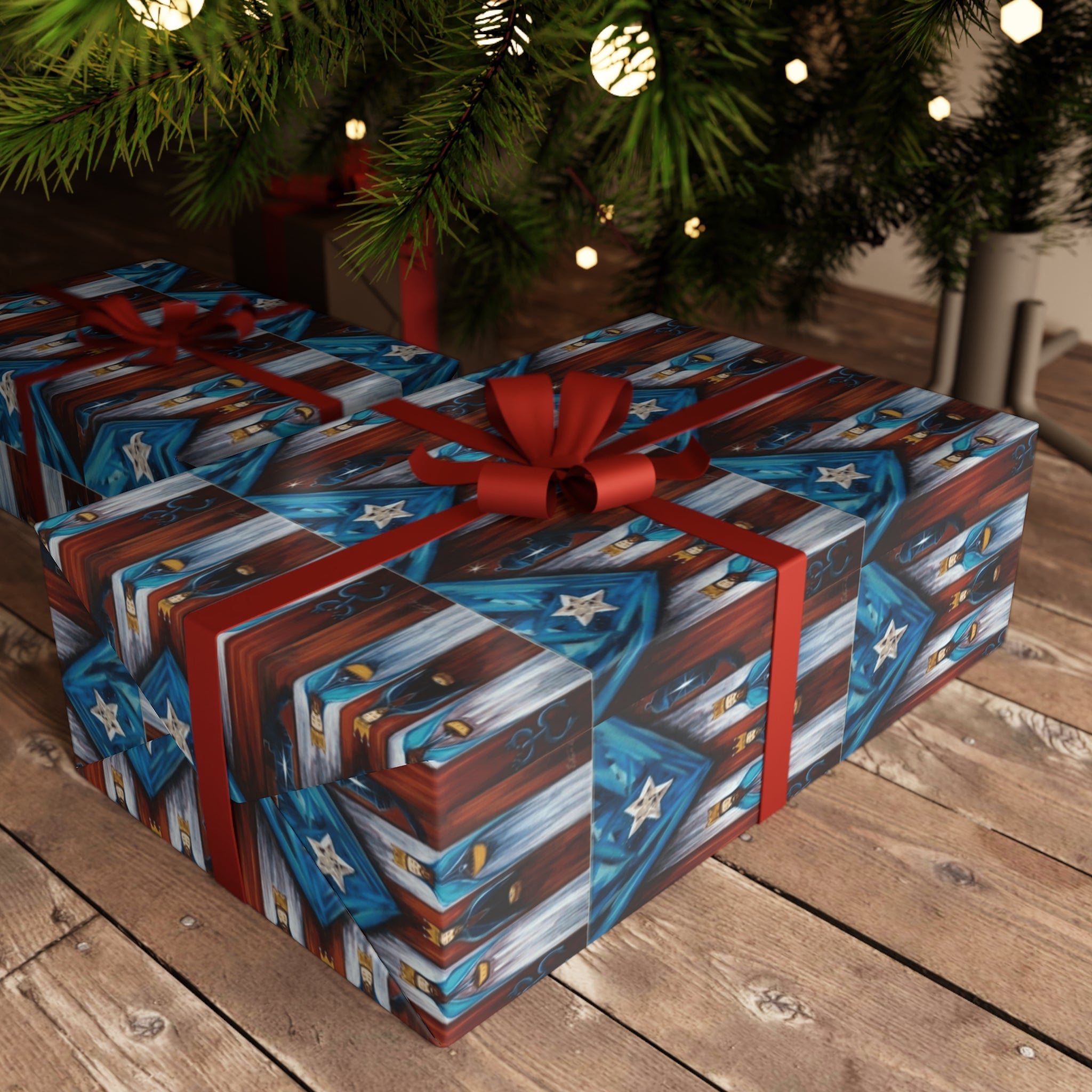Navidad en Puerto Rico Wrapping Paper – Festive Boricua Holiday Gift Wrap 🇵🇷🎄 - Metamorphosis Creations