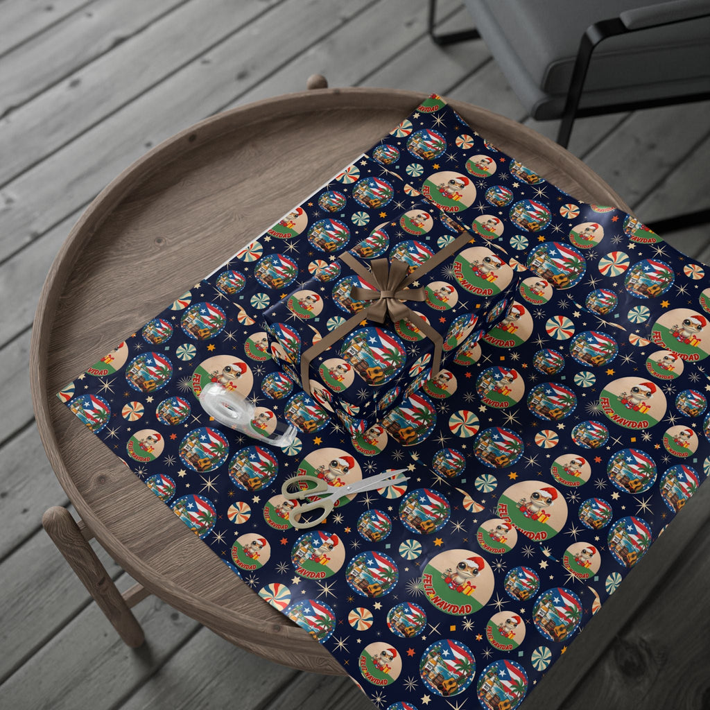 Navidad en Puerto Rico Wrapping Paper – Festive Boricua Holiday Gift Wrap 🇵🇷🎄 - Metamorphosis Creations