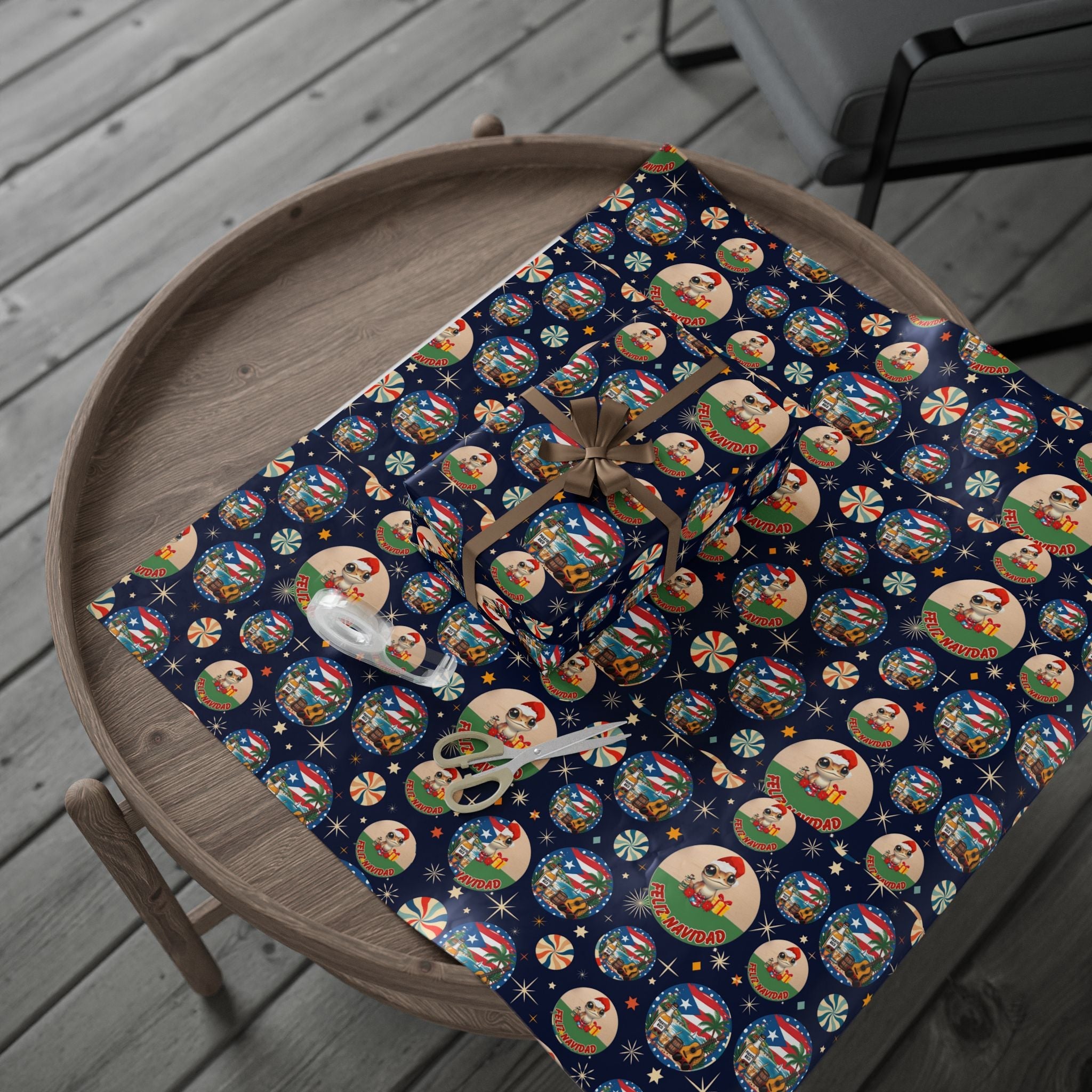 Navidad en Puerto Rico Wrapping Paper – Festive Boricua Holiday Gift Wrap 🇵🇷🎄 - Metamorphosis Creations