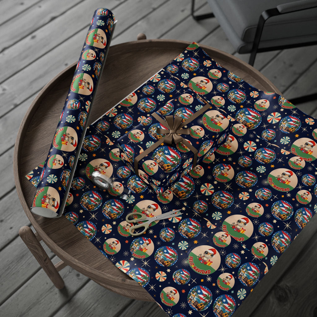 Navidad en Puerto Rico Wrapping Paper – Festive Boricua Holiday Gift Wrap 🇵🇷🎄 - Metamorphosis Creations