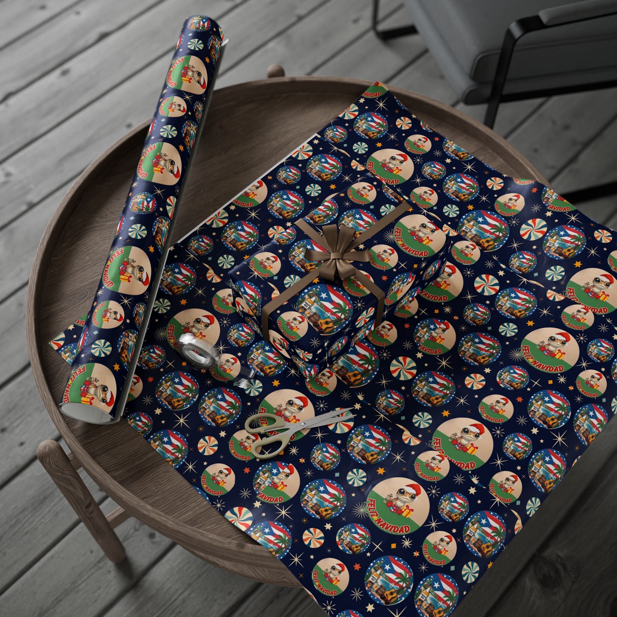 Navidad en Puerto Rico Wrapping Paper – Festive Boricua Holiday Gift Wrap 🇵🇷🎄 - Metamorphosis Creations