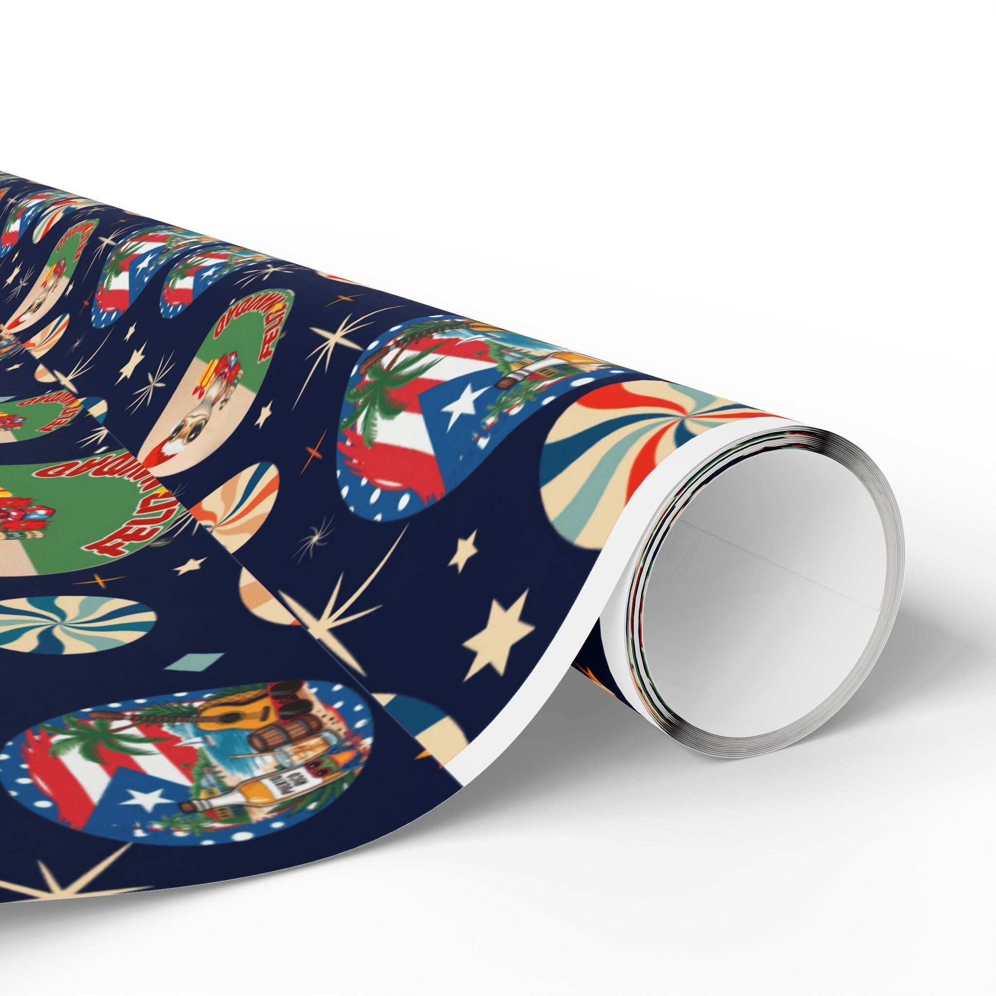 Navidad en Puerto Rico Wrapping Paper – Festive Boricua Holiday Gift Wrap 🇵🇷🎄 - Metamorphosis Creations