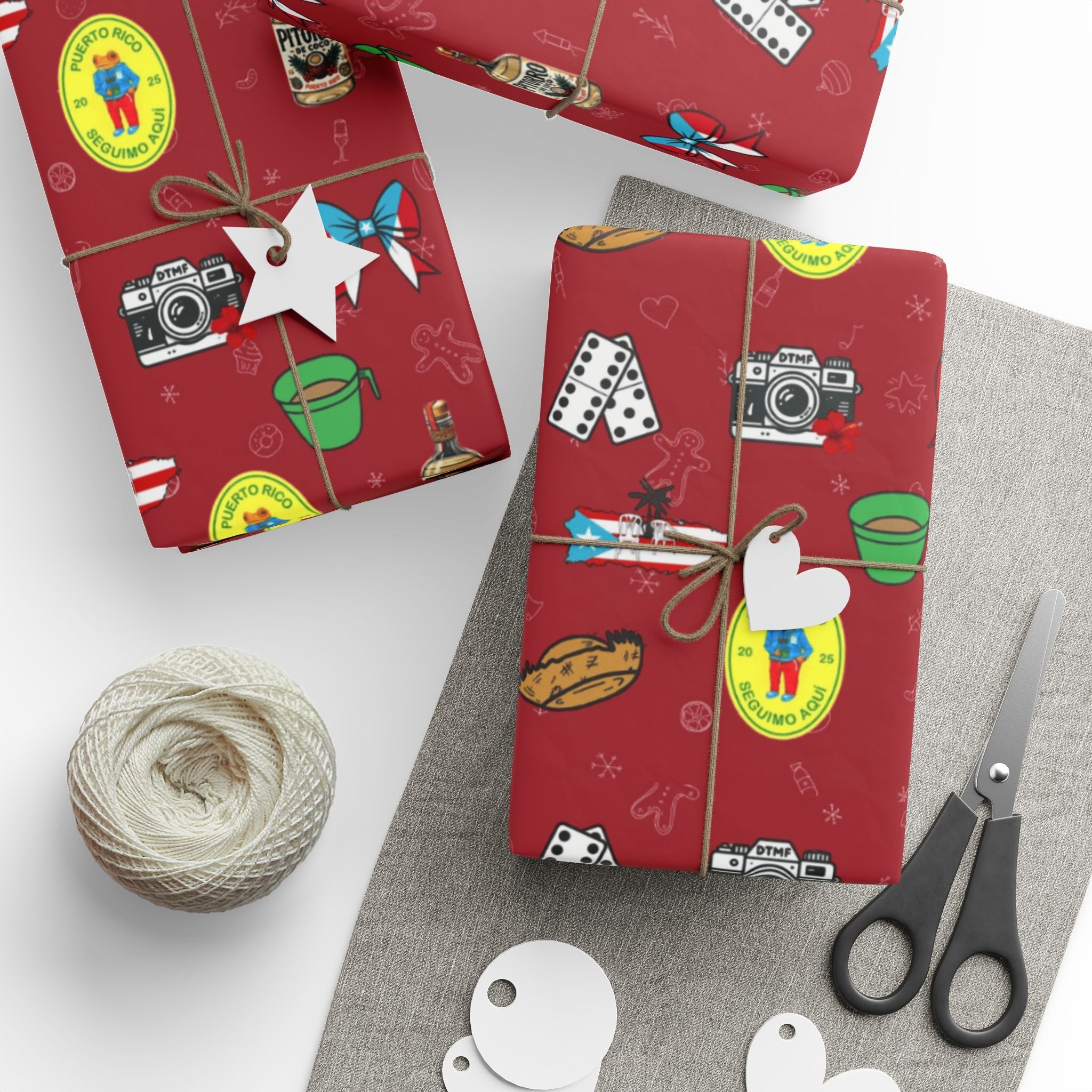 Navidad en Puerto Rico Wrapping Paper – Festive Boricua Holiday Gift Wrap 🇵🇷🎄 - Metamorphosis Creations