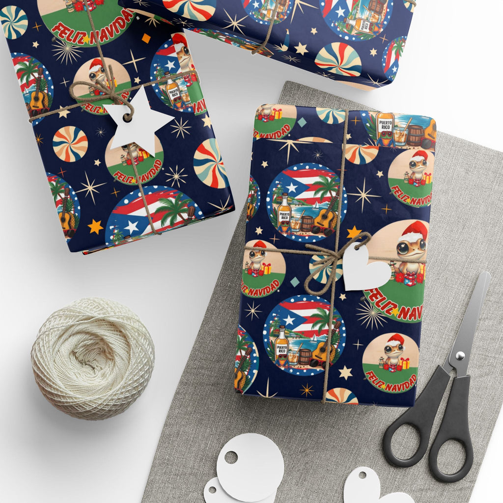 Navidad en Puerto Rico Wrapping Paper – Festive Boricua Holiday Gift Wrap 🇵🇷🎄 - Metamorphosis Creations