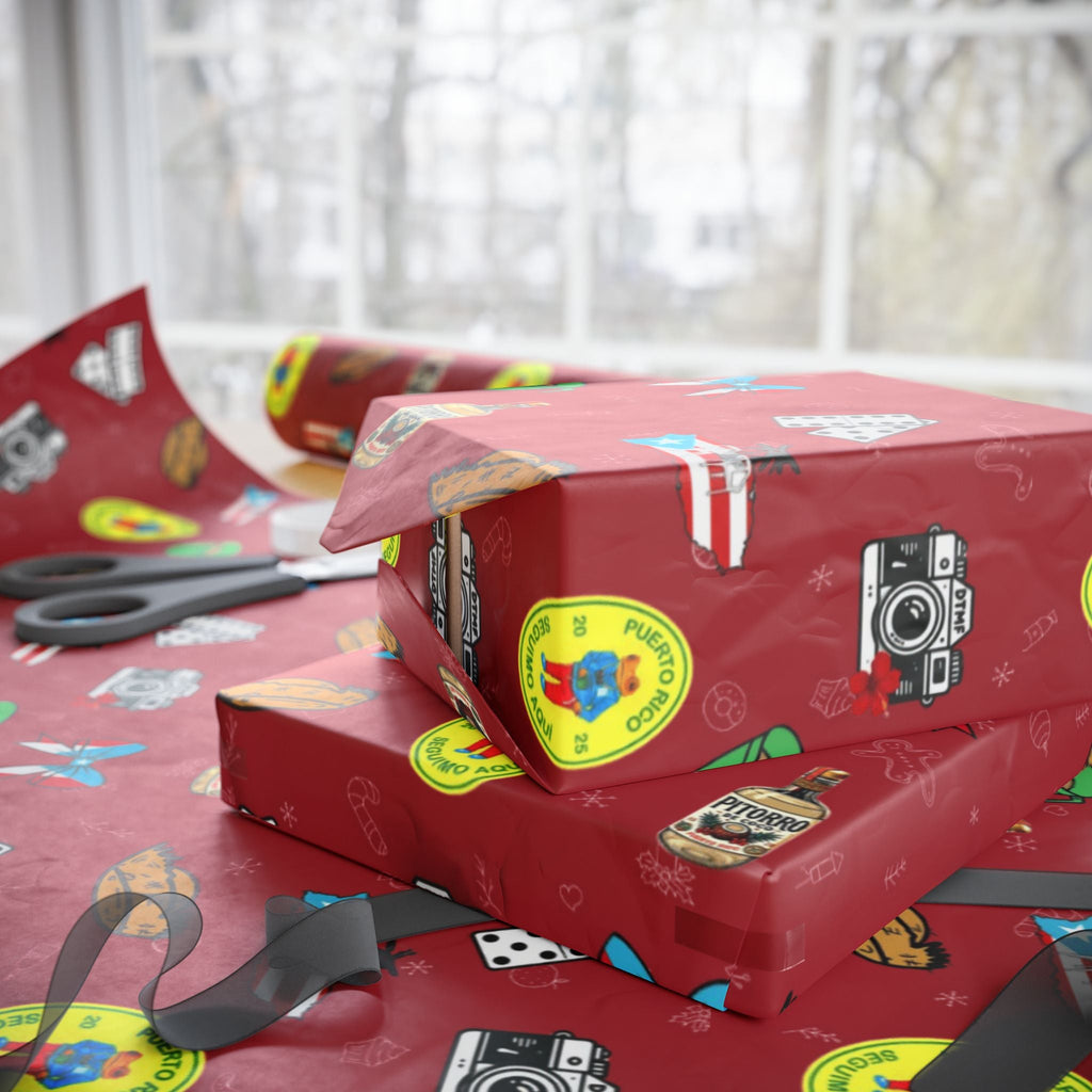 Navidad en Puerto Rico Wrapping Paper – Festive Boricua Holiday Gift Wrap 🇵🇷🎄 - Metamorphosis Creations