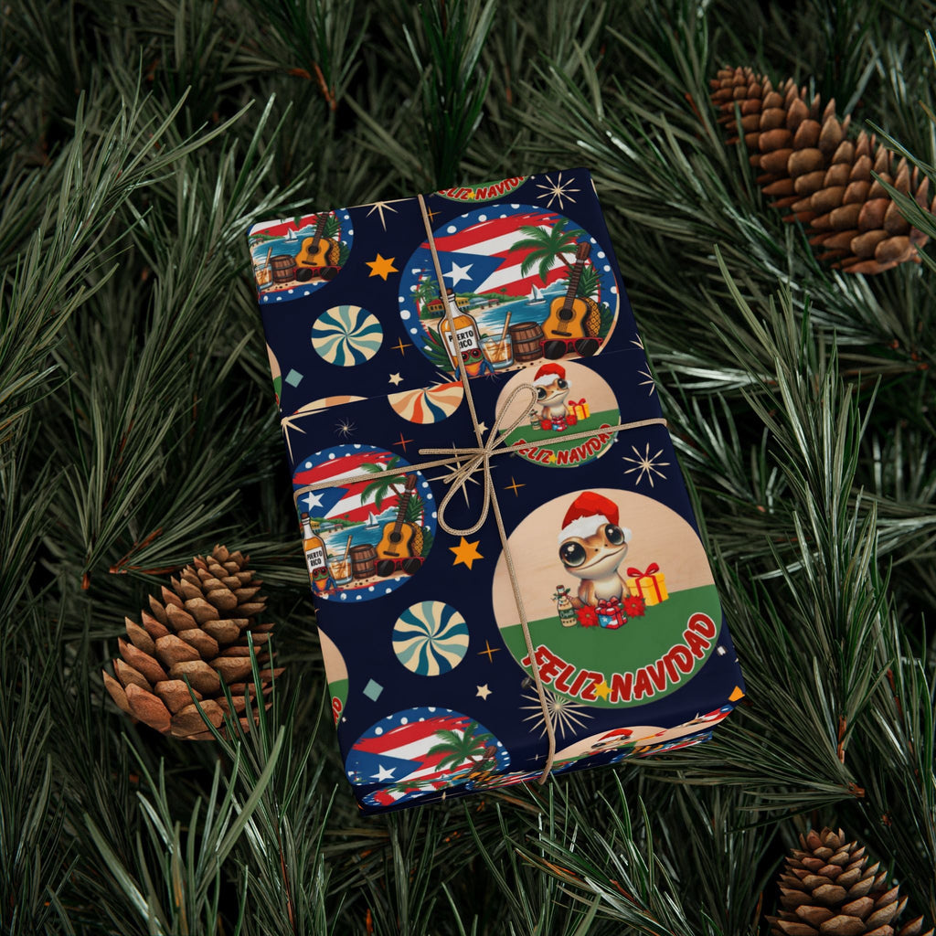 Navidad en Puerto Rico Wrapping Paper – Festive Boricua Holiday Gift Wrap 🇵🇷🎄 - Metamorphosis Creations