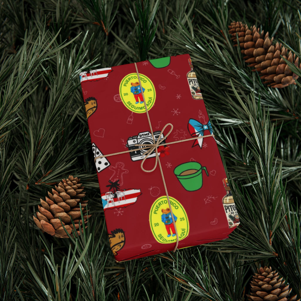 Navidad en Puerto Rico Wrapping Paper – Festive Boricua Holiday Gift Wrap 🇵🇷🎄 - Metamorphosis Creations