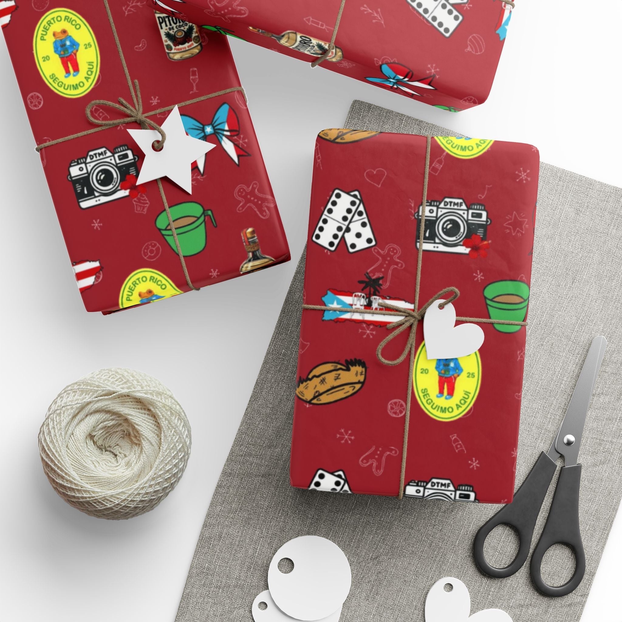 Navidad en Puerto Rico Wrapping Paper – Festive Boricua Holiday Gift Wrap 🇵🇷🎄 - Metamorphosis Creations