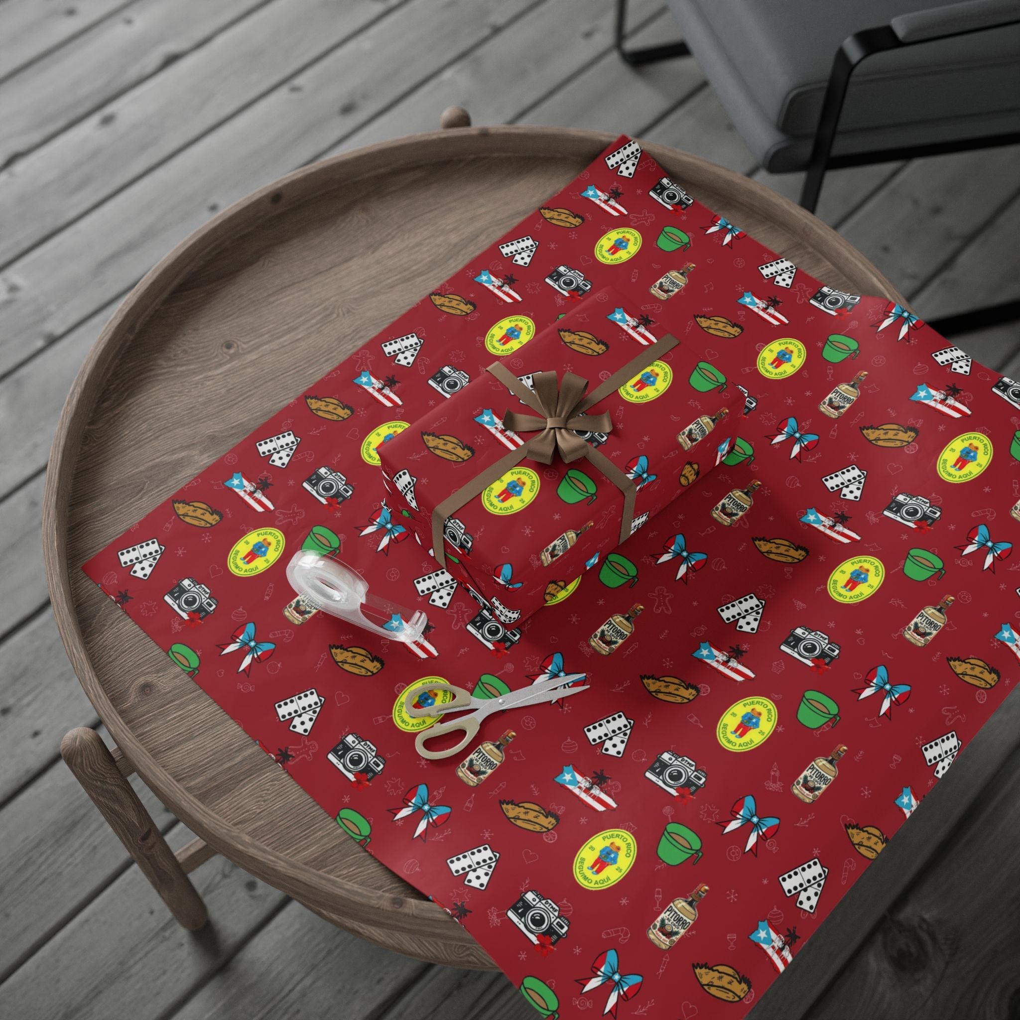 Navidad en Puerto Rico Wrapping Paper – Festive Boricua Holiday Gift Wrap 🇵🇷🎄 - Metamorphosis Creations