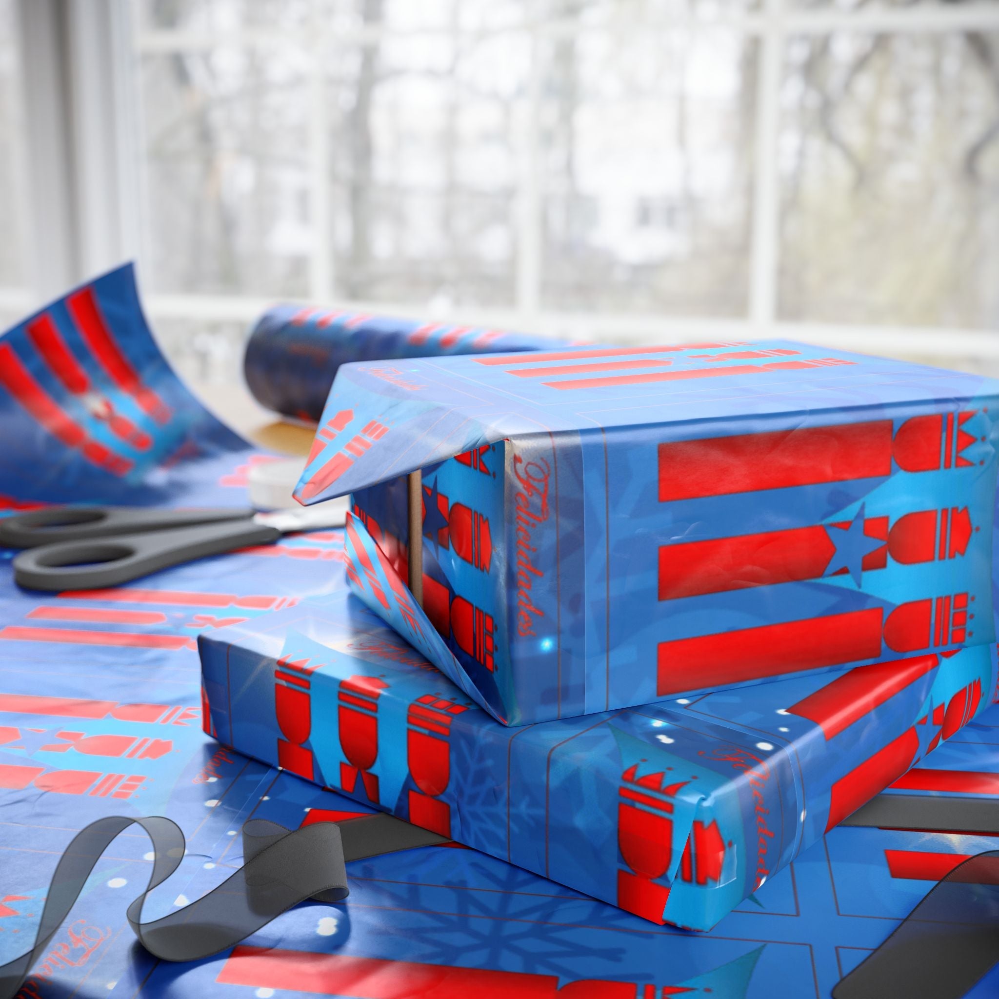Navidad en Puerto Rico Wrapping Paper – Festive Boricua Holiday Gift Wrap 🇵🇷🎄 - Metamorphosis Creations