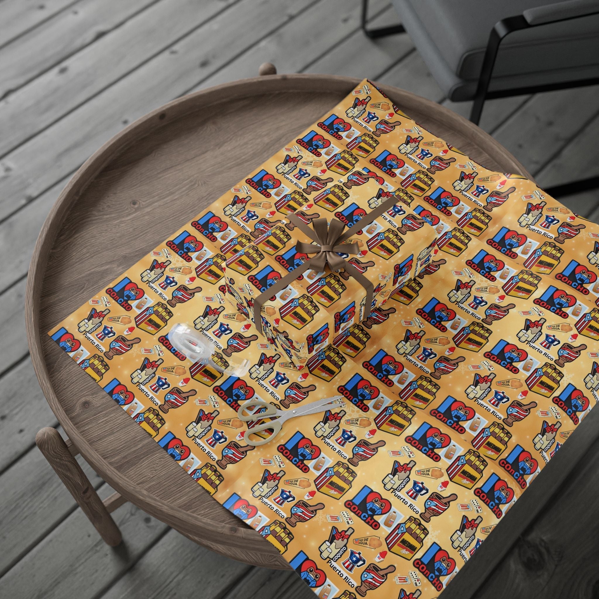 Navidad en Puerto Rico Wrapping Paper – Festive Boricua Holiday Gift Wrap 🇵🇷🎄 - Metamorphosis Creations