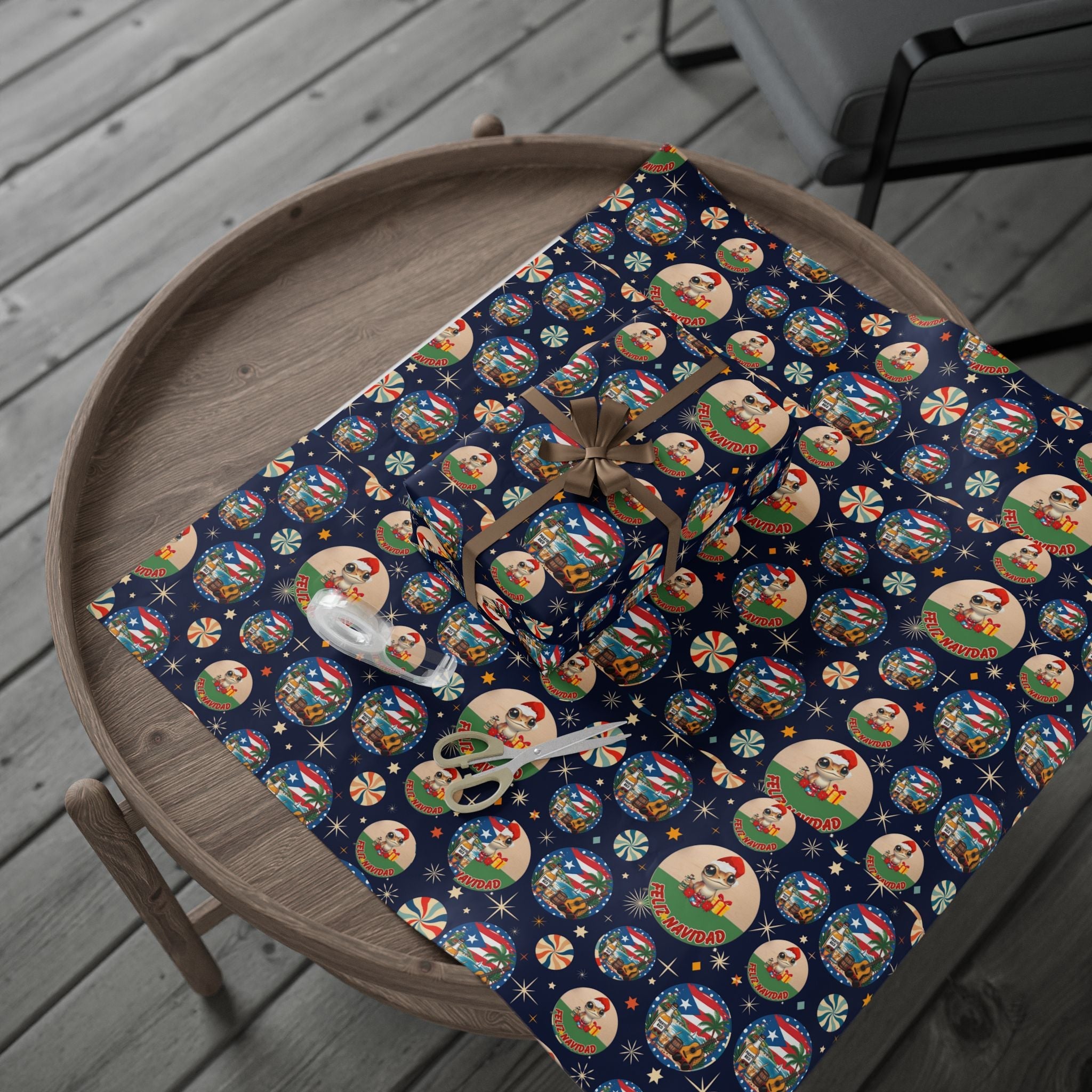 Navidad en Puerto Rico Wrapping Paper – Festive Boricua Holiday Gift Wrap 🇵🇷🎄 - Metamorphosis Creations