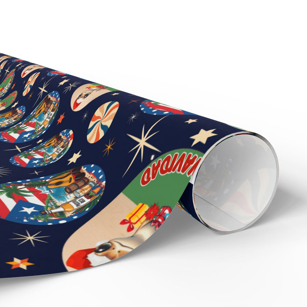 Navidad en Puerto Rico Wrapping Paper – Festive Boricua Holiday Gift Wrap 🇵🇷🎄 - Metamorphosis Creations
