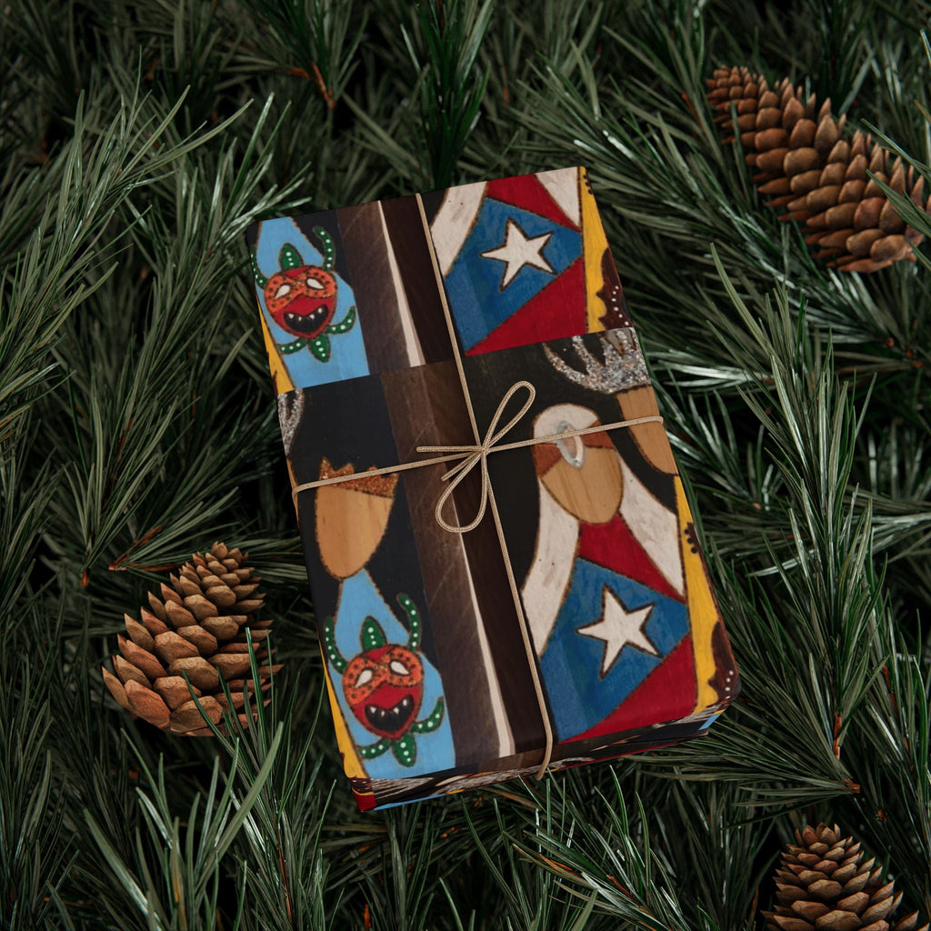Navidad en Puerto Rico Wrapping Paper – Festive Boricua Holiday Gift Wrap 🇵🇷🎄Wrap, Decorative Gift Wrap, Artistic Paper Rolls, [...] - Metamorphosis Creations