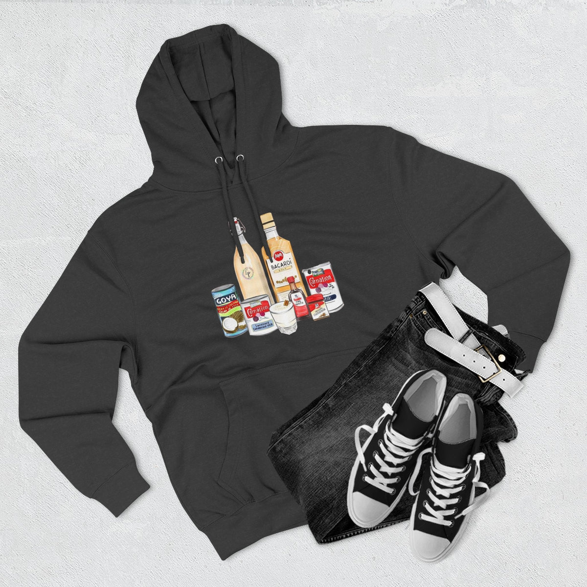 Navidad Y Coquito Cozy Vintage - Style Hoodie, Fleece Sweatshirt for Casual Wear, Gift for Foodies, Great for Fall, Stylish Streetwear - Metamorphosis Creations