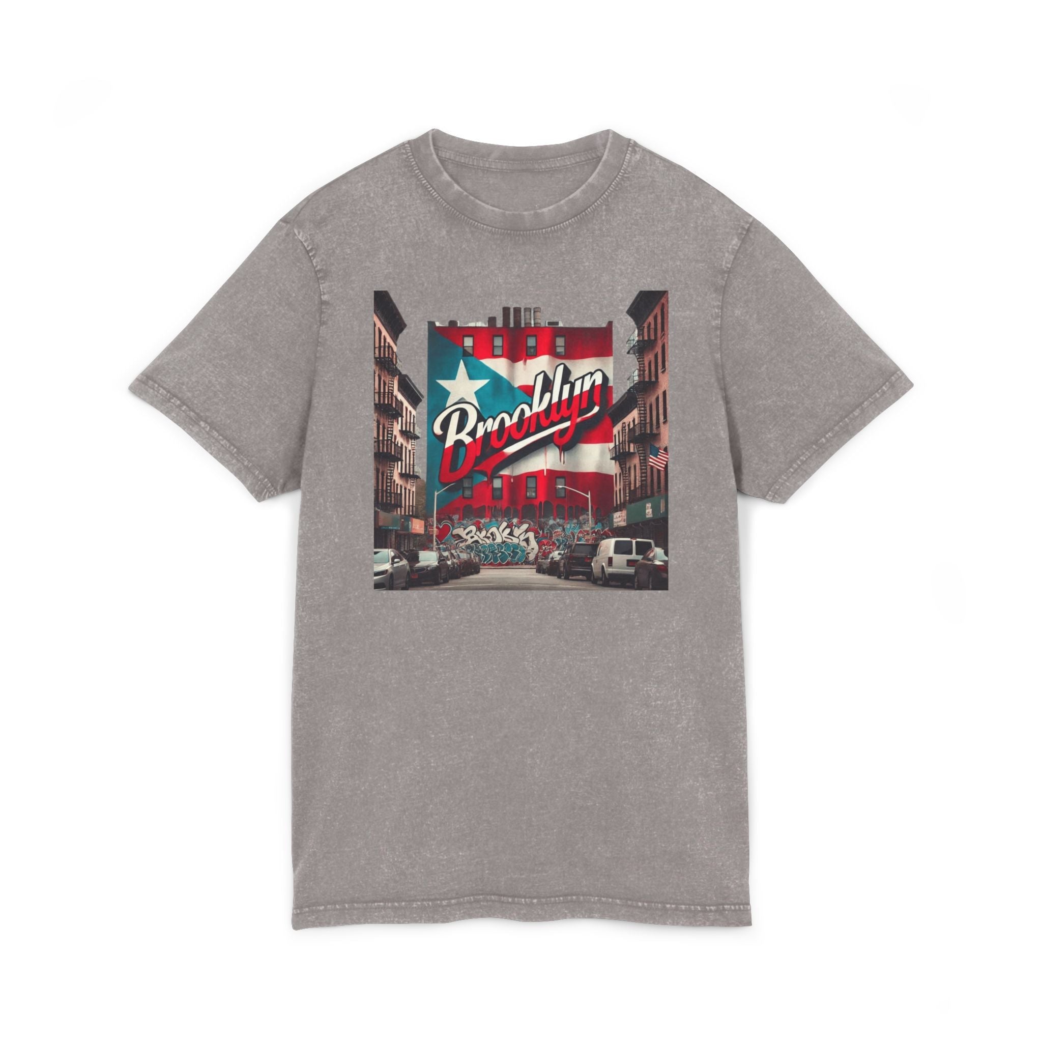 🗽🇵🇷 New Yorican and Proud – Where Boricua Meets Brooklyn Acid Washed Tee, Unisex T-Shirt, Gift for Travelers, Street Style Top - Metamorphosis Creations