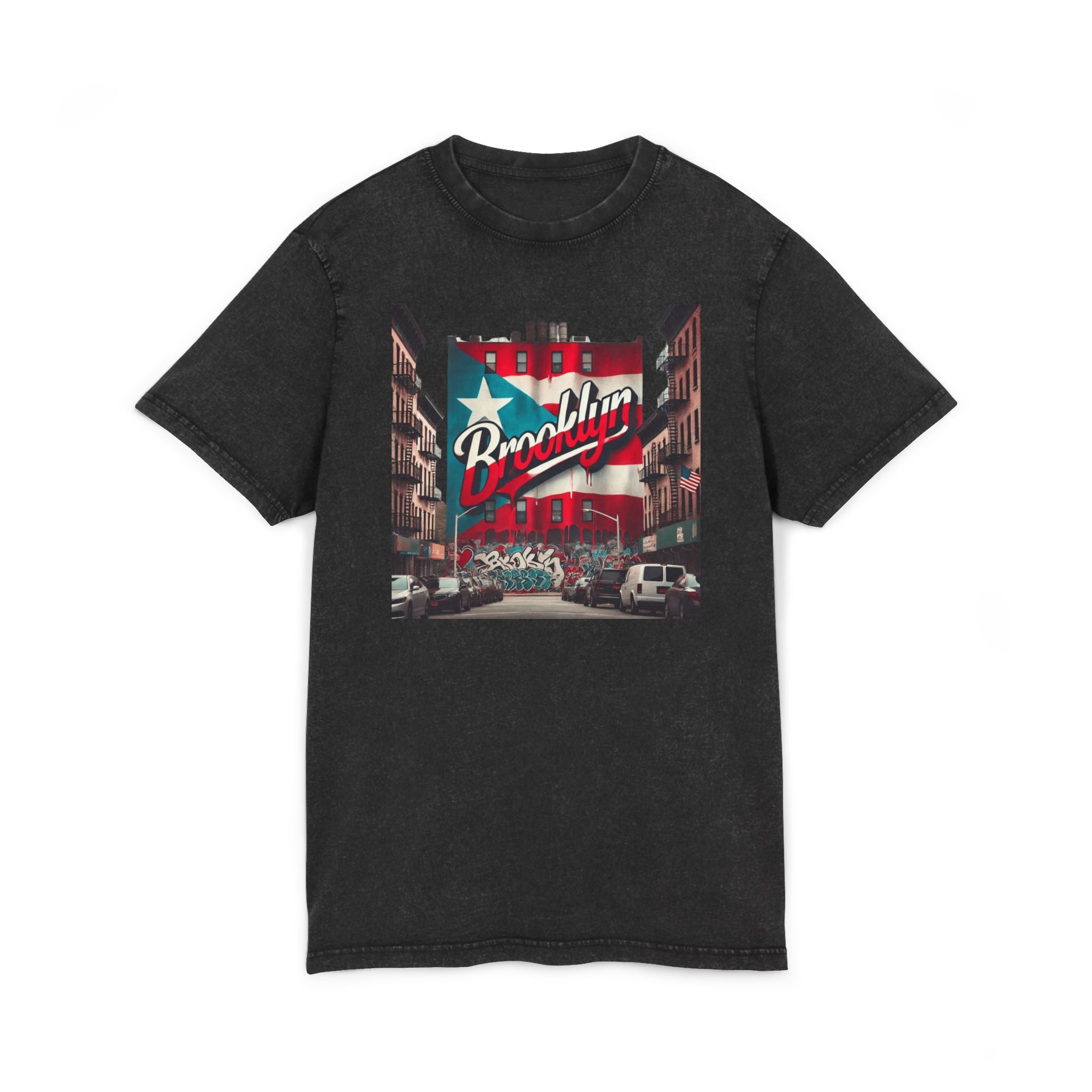 🗽🇵🇷 New Yorican and Proud – Where Boricua Meets Brooklyn Acid Washed Tee, Unisex T-Shirt, Gift for Travelers, Street Style Top - Metamorphosis Creations