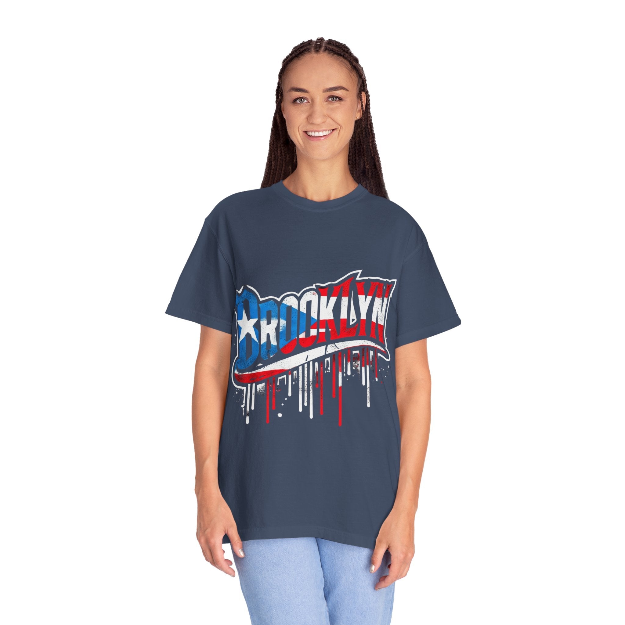 New York Meets Puerto Rico Brooklyn Style Unisex T-Shirt, Streetwear Fashion - Metamorphosis Creations