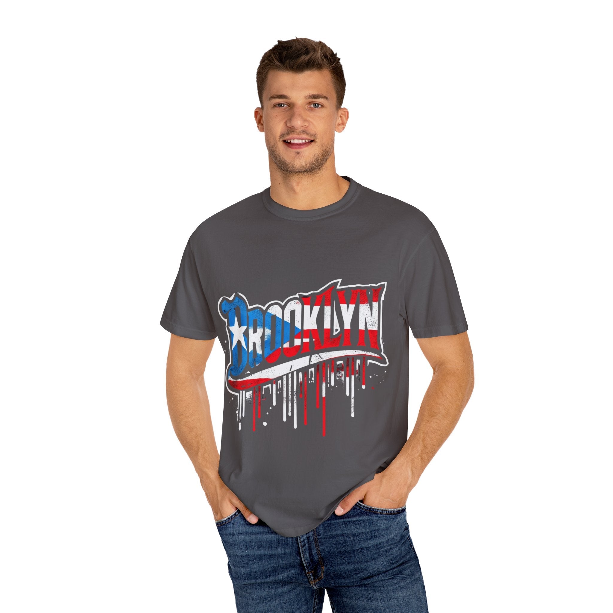 New York Meets Puerto Rico Brooklyn Style Unisex T-Shirt, Streetwear Fashion - Metamorphosis Creations