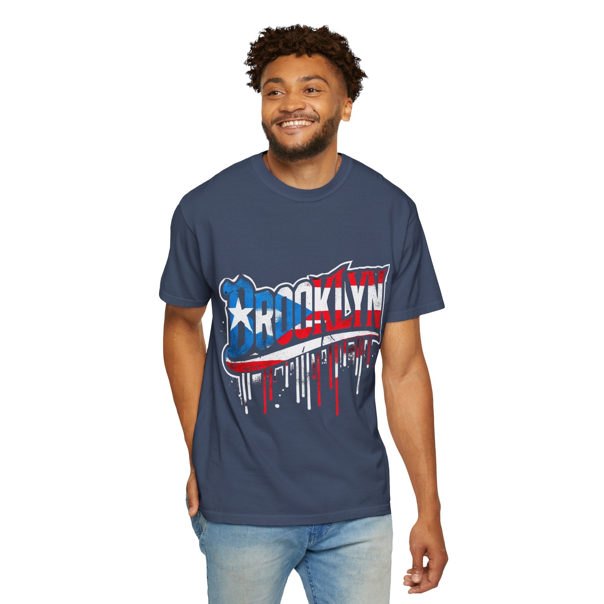 New York Meets Puerto Rico Brooklyn Style Unisex T-Shirt, Streetwear Fashion - Metamorphosis Creations