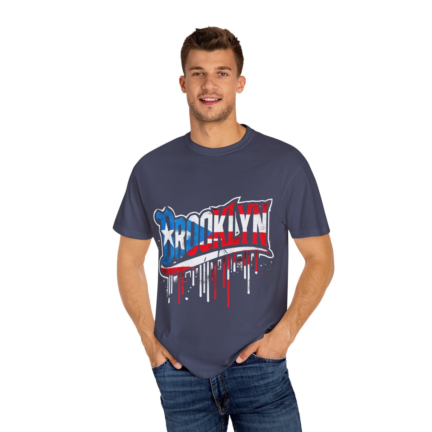 New York Meets Puerto Rico Brooklyn Style Unisex T-Shirt, Streetwear Fashion - Metamorphosis Creations