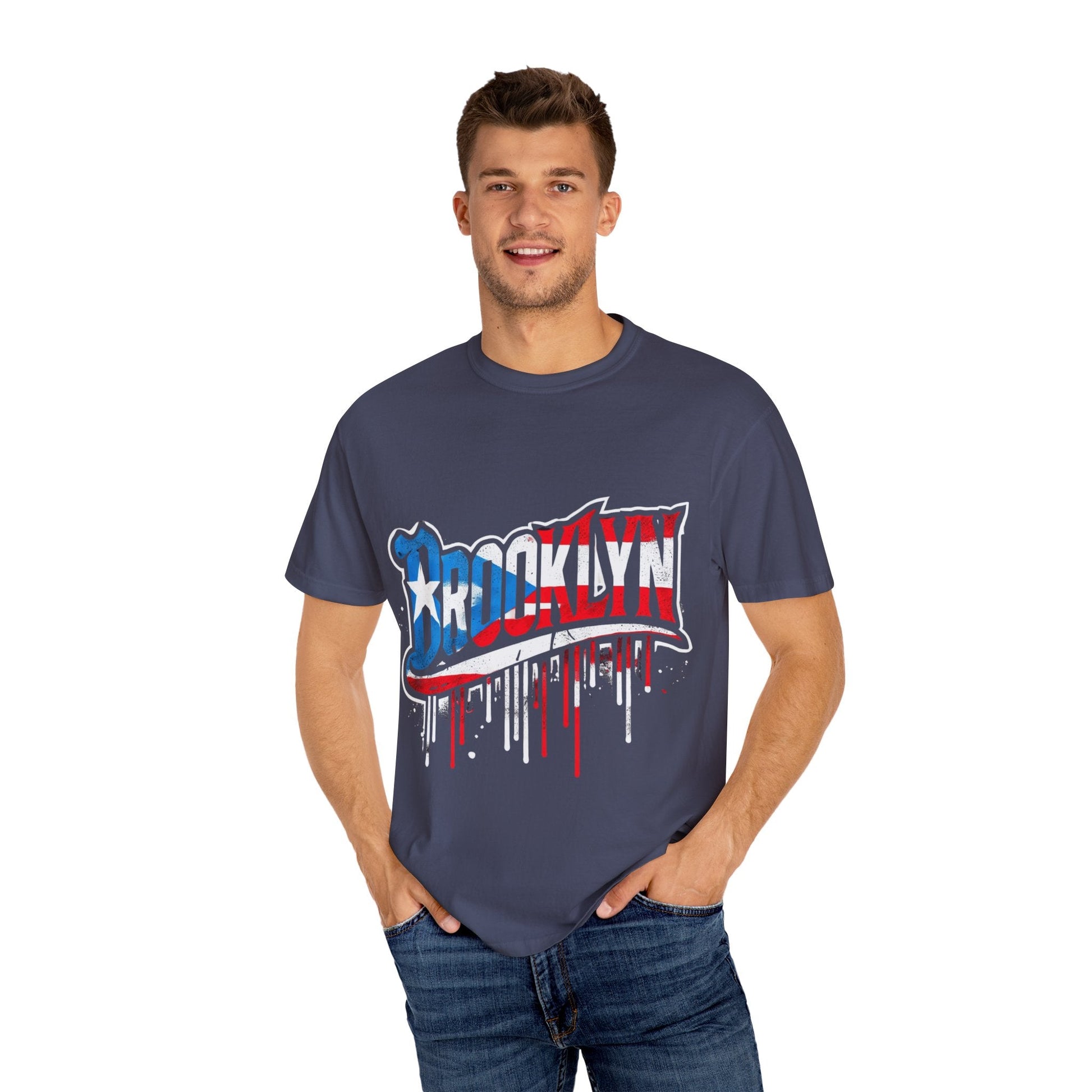New York Meets Puerto Rico Brooklyn Style Unisex T-Shirt, Streetwear Fashion - Metamorphosis Creations