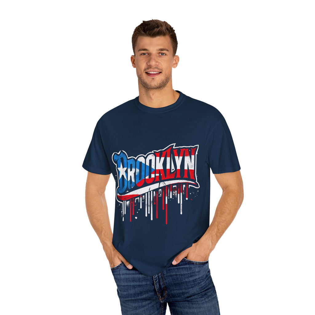 New York Meets Puerto Rico Brooklyn Style Unisex T-Shirt, Streetwear Fashion - Metamorphosis Creations
