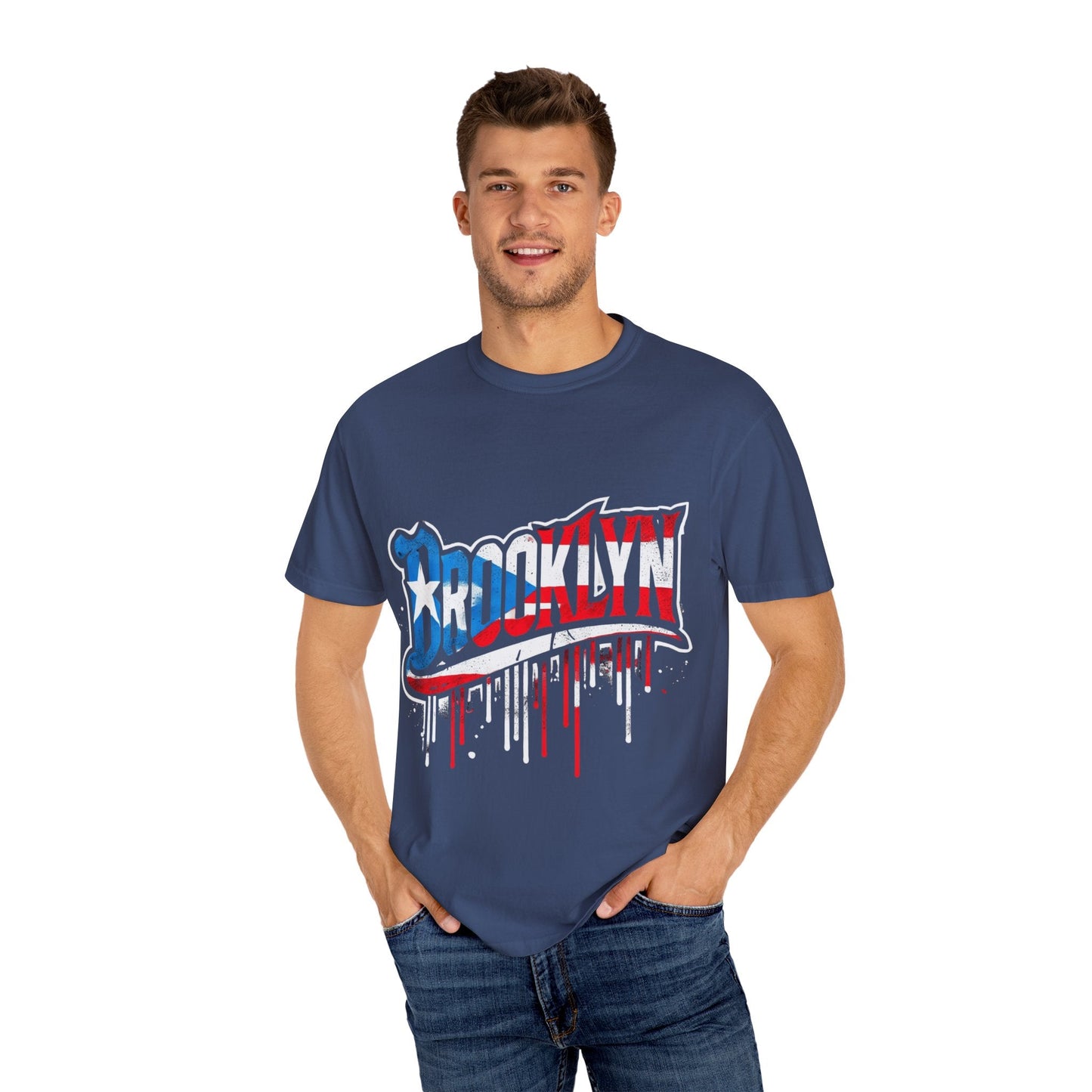 New York Meets Puerto Rico Brooklyn Style Unisex T-Shirt, Streetwear Fashion - Metamorphosis Creations