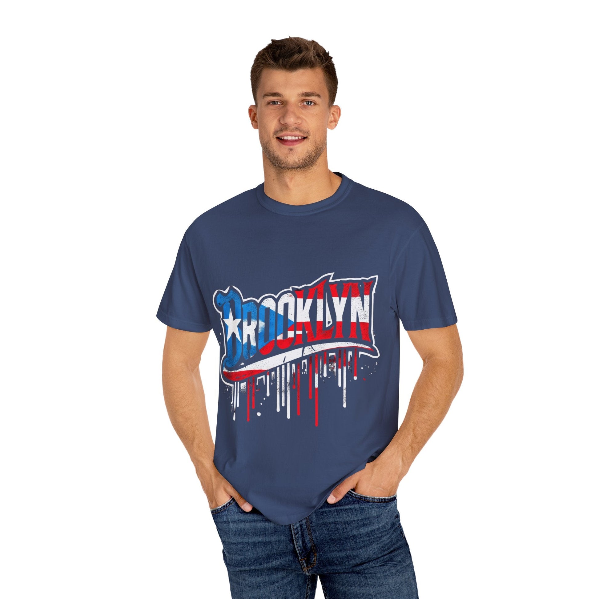 New York Meets Puerto Rico Brooklyn Style Unisex T-Shirt, Streetwear Fashion - Metamorphosis Creations