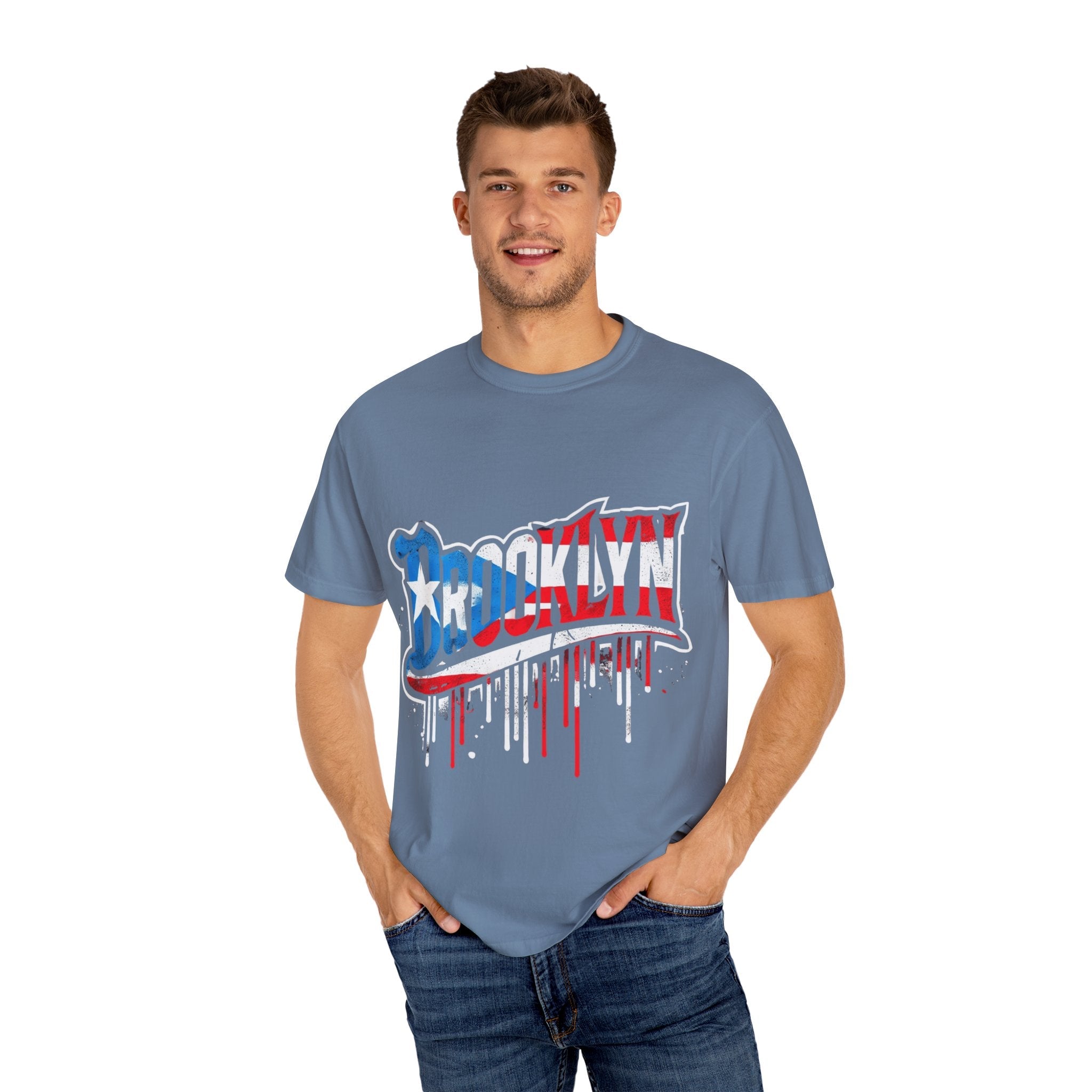 New York Meets Puerto Rico Brooklyn Style Unisex T-Shirt, Streetwear Fashion - Metamorphosis Creations