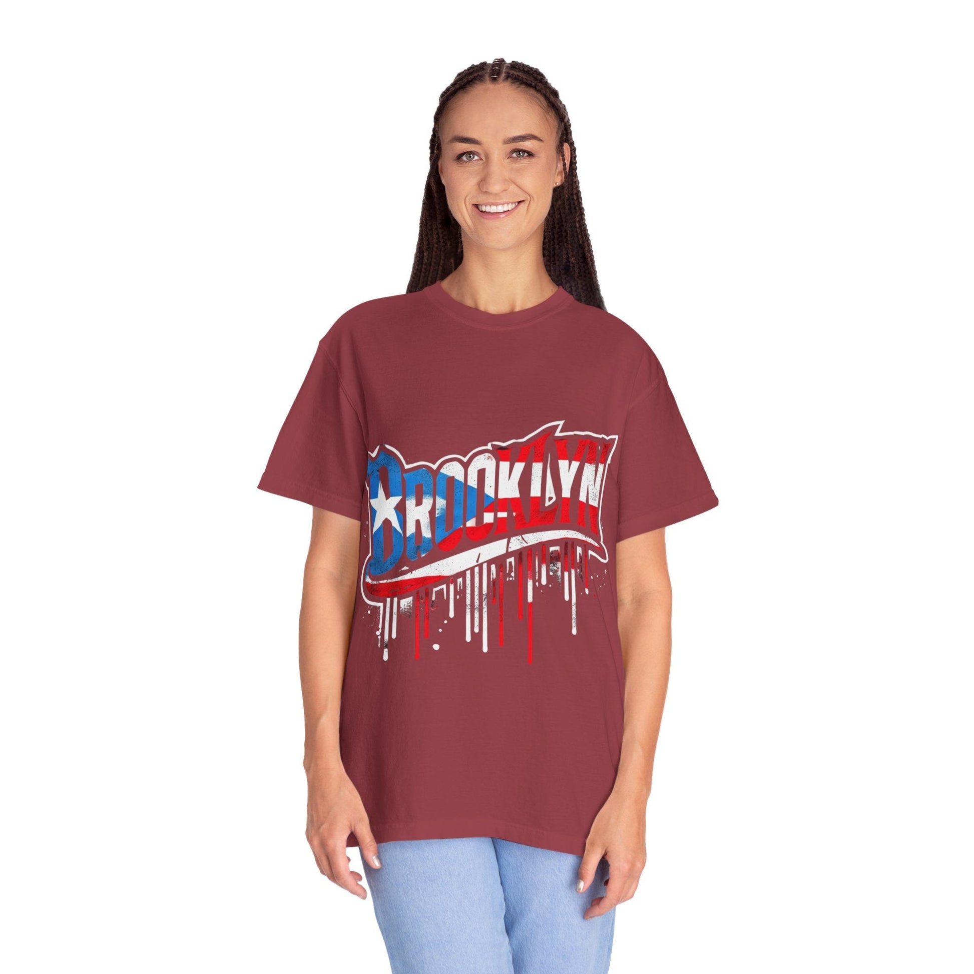 New York Meets Puerto Rico Brooklyn Style Unisex T-Shirt, Streetwear Fashion - Metamorphosis Creations