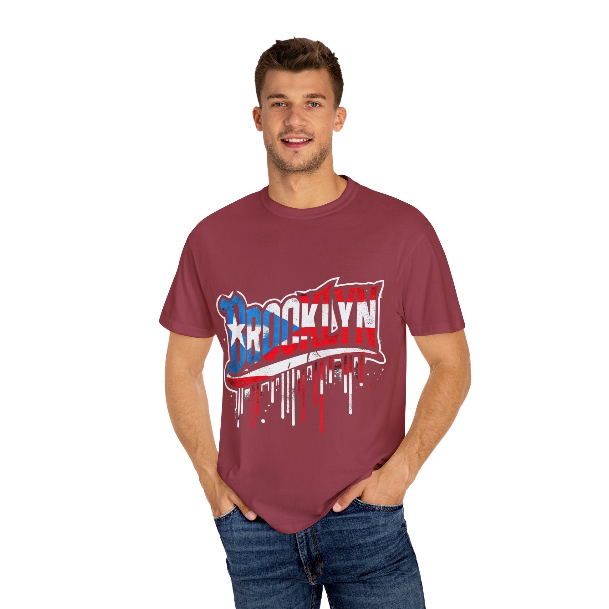 New York Meets Puerto Rico Brooklyn Style Unisex T-Shirt, Streetwear Fashion - Metamorphosis Creations