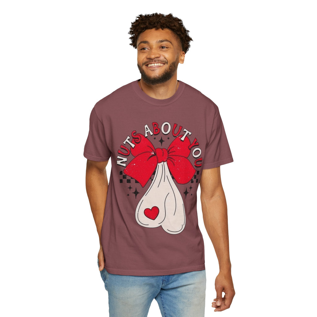Nuts About You Unisex T-Shirt, Funny Gift, Casual Wear, Valentine's Day, Humorous Tees, Gift for Him/Her - Metamorphosis Creations