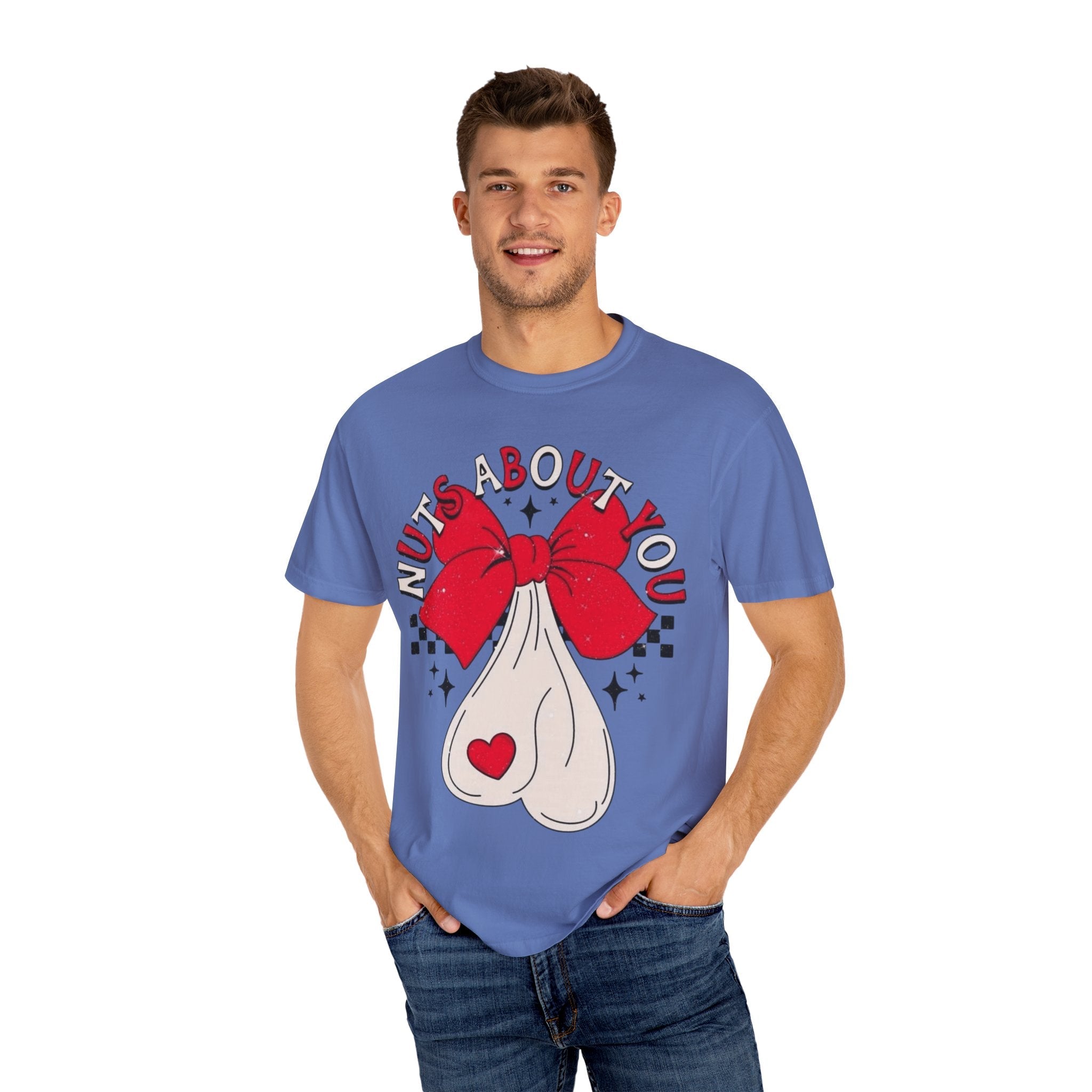 Nuts About You Unisex T-Shirt, Funny Gift, Casual Wear, Valentine's Day, Humorous Tees, Gift for Him/Her - Metamorphosis Creations