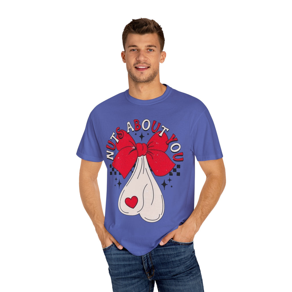 Nuts About You Unisex T-Shirt, Funny Gift, Casual Wear, Valentine's Day, Humorous Tees, Gift for Him/Her - Metamorphosis Creations