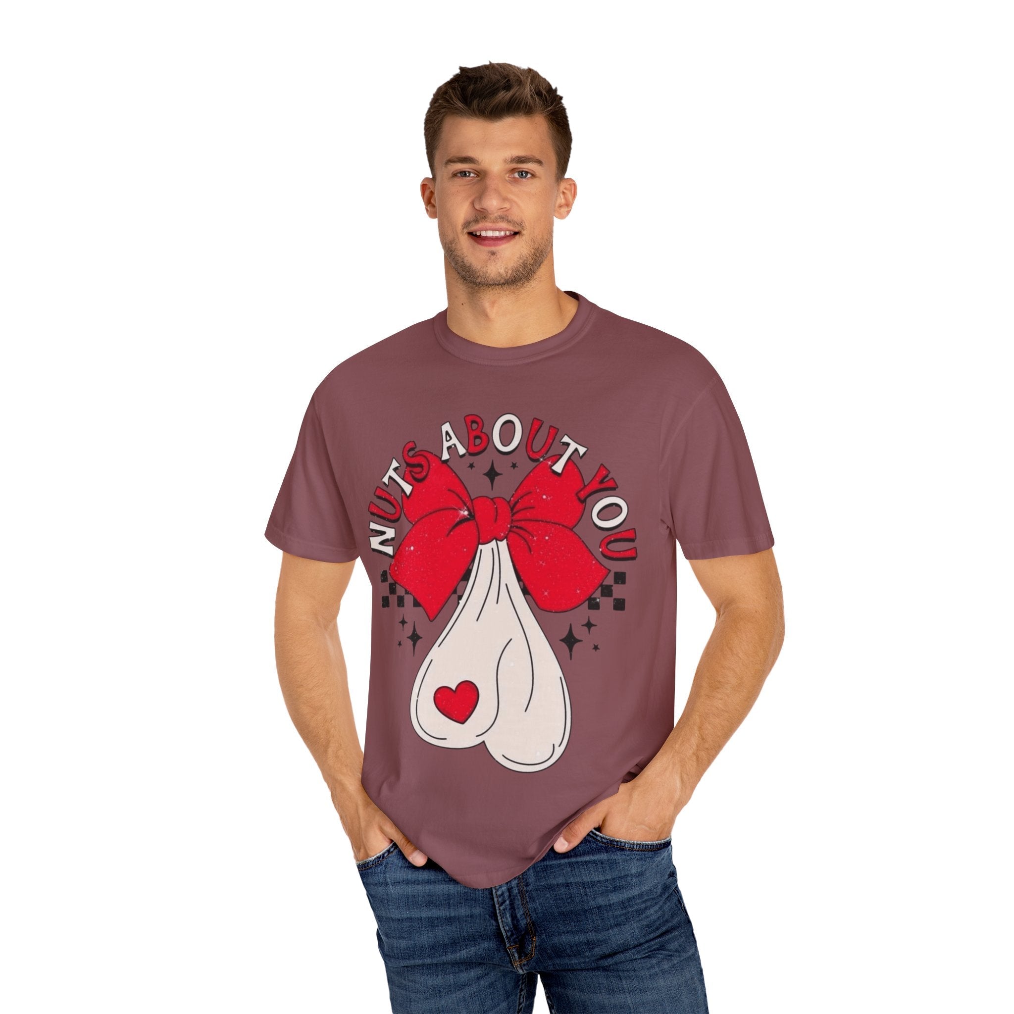 Nuts About You Unisex T-Shirt, Funny Gift, Casual Wear, Valentine's Day, Humorous Tees, Gift for Him/Her - Metamorphosis Creations