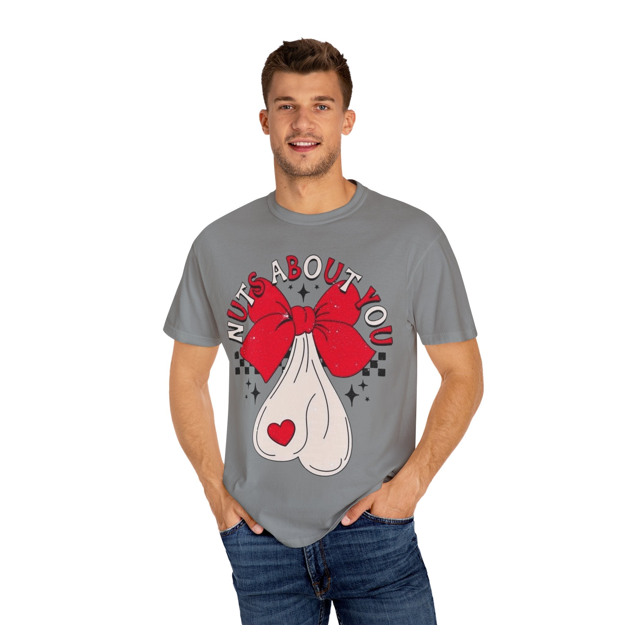 Nuts About You Unisex T-Shirt, Funny Gift, Casual Wear, Valentine's Day, Humorous Tees, Gift for Him/Her - Metamorphosis Creations