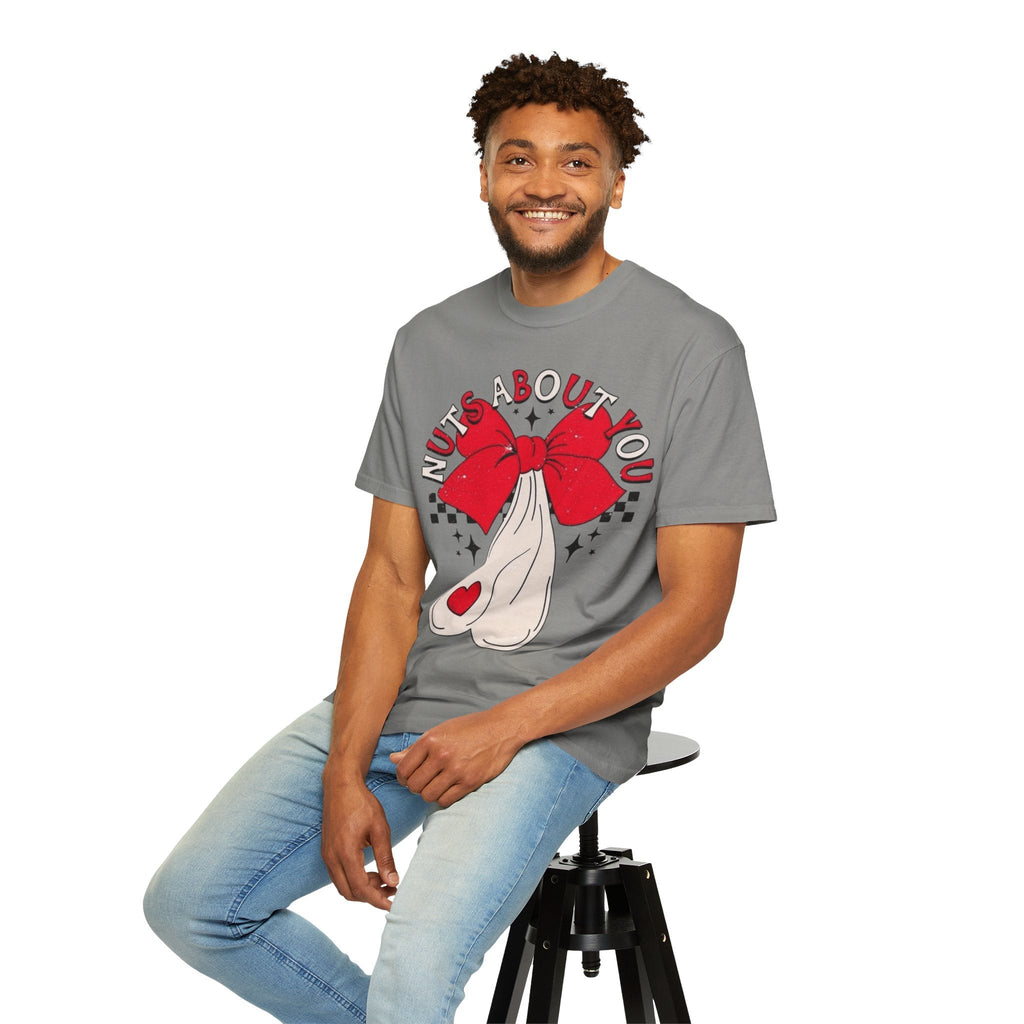 Nuts About You Unisex T-Shirt, Funny Gift, Casual Wear, Valentine's Day, Humorous Tees, Gift for Him/Her - Metamorphosis Creations