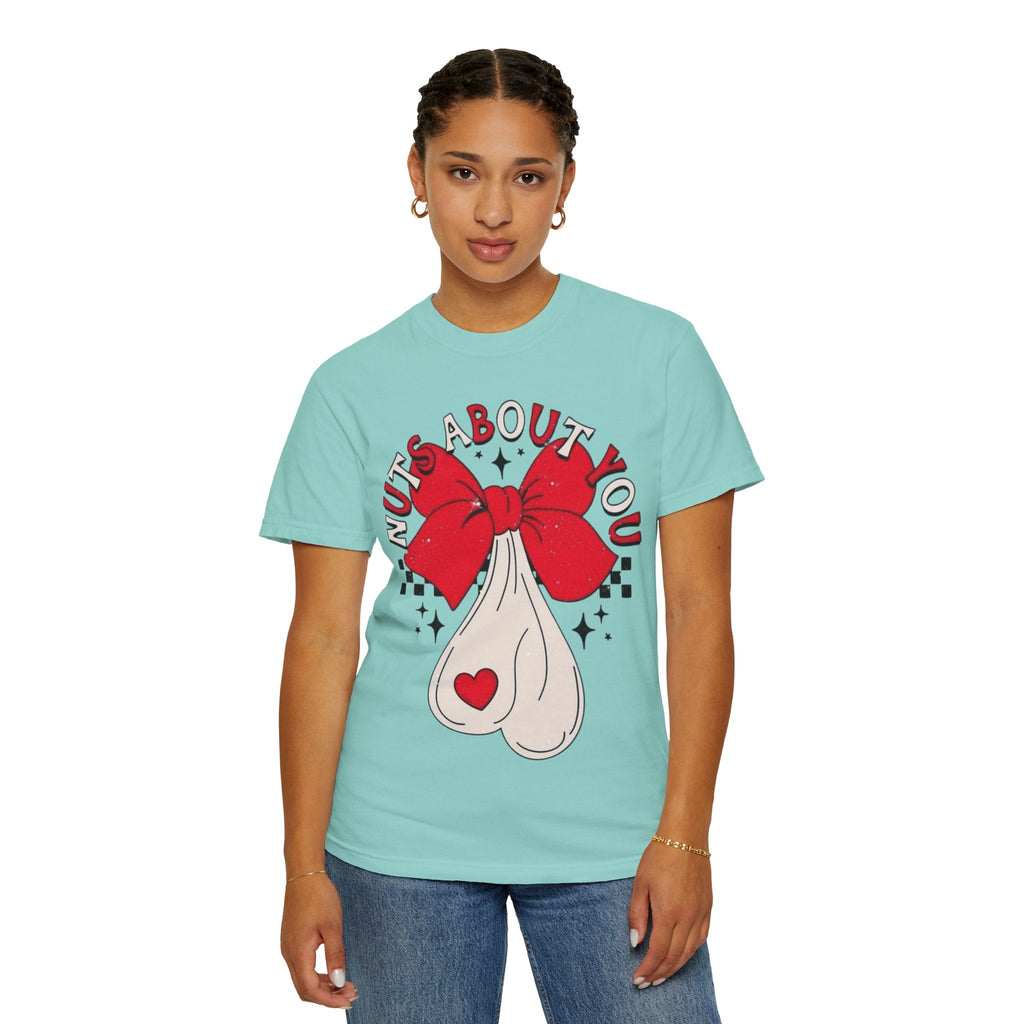 Nuts About You Unisex T-Shirt, Funny Gift, Casual Wear, Valentine's Day, Humorous Tees, Gift for Him/Her - Metamorphosis Creations