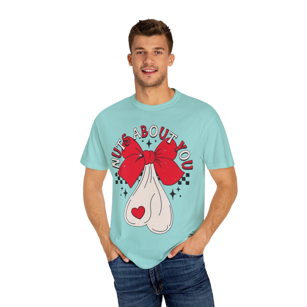 Nuts About You Unisex T-Shirt, Funny Gift, Casual Wear, Valentine's Day, Humorous Tees, Gift for Him/Her - Metamorphosis Creations