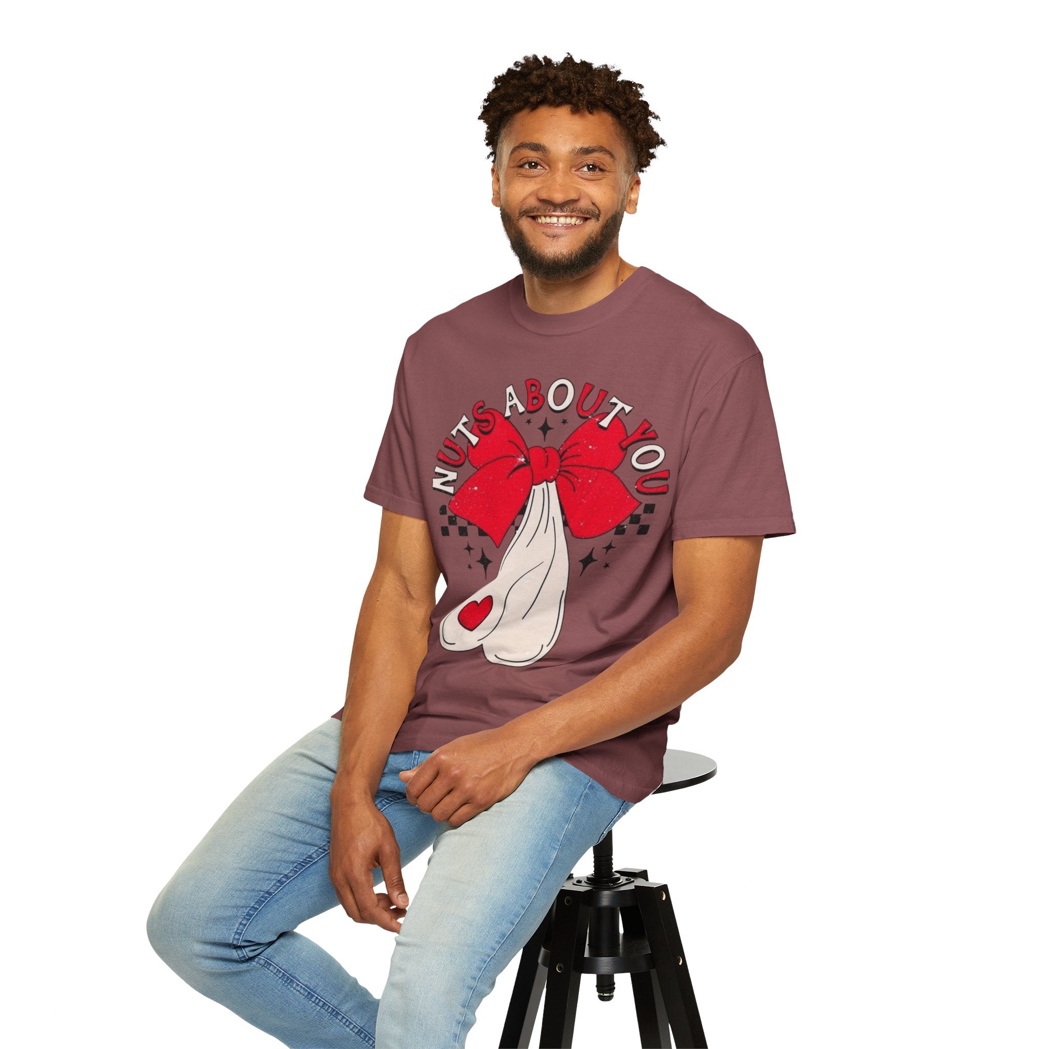 Nuts About You Unisex T-Shirt, Funny Gift, Casual Wear, Valentine's Day, Humorous Tees, Gift for Him/Her - Metamorphosis Creations