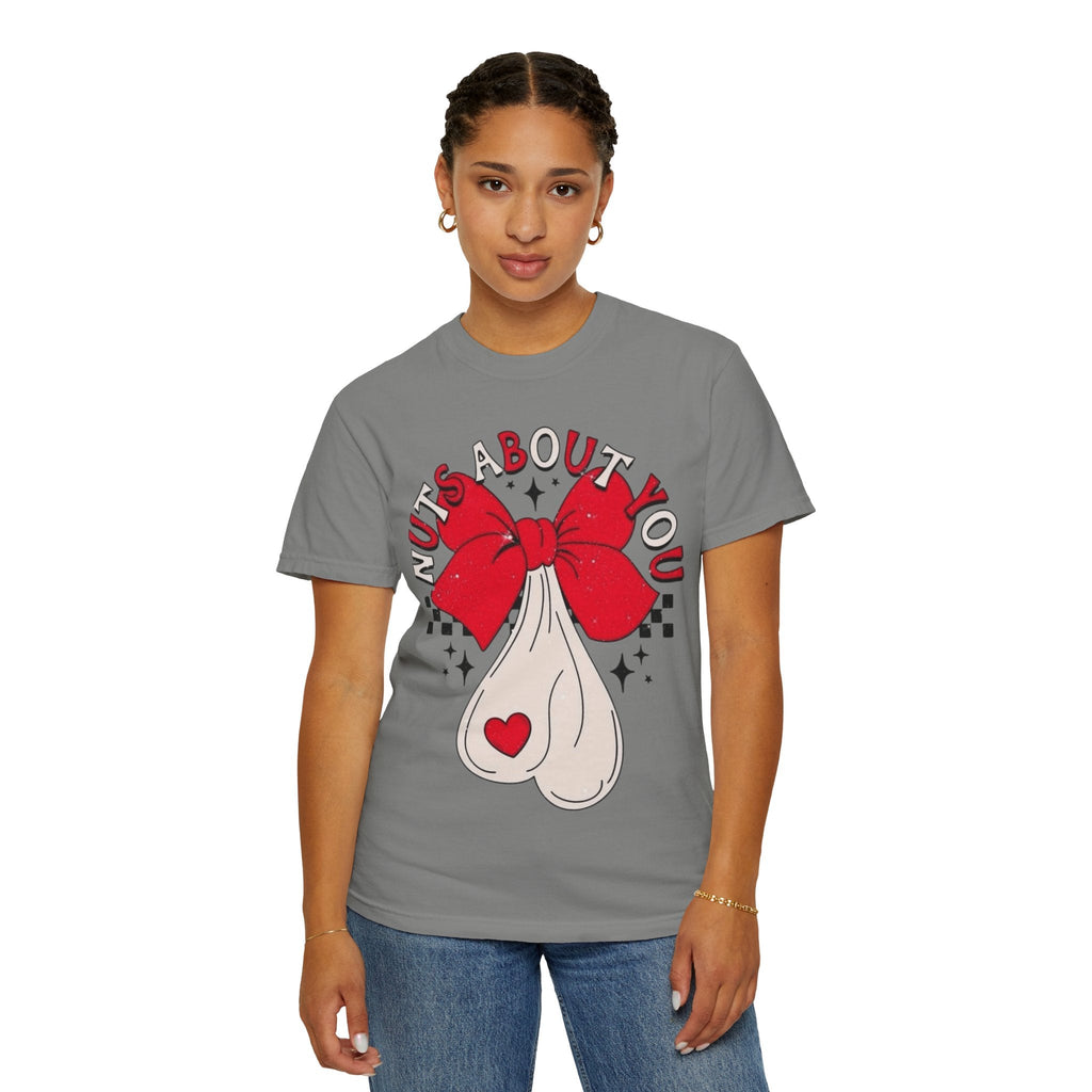 Nuts About You Unisex T-Shirt, Funny Gift, Casual Wear, Valentine's Day, Humorous Tees, Gift for Him/Her - Metamorphosis Creations