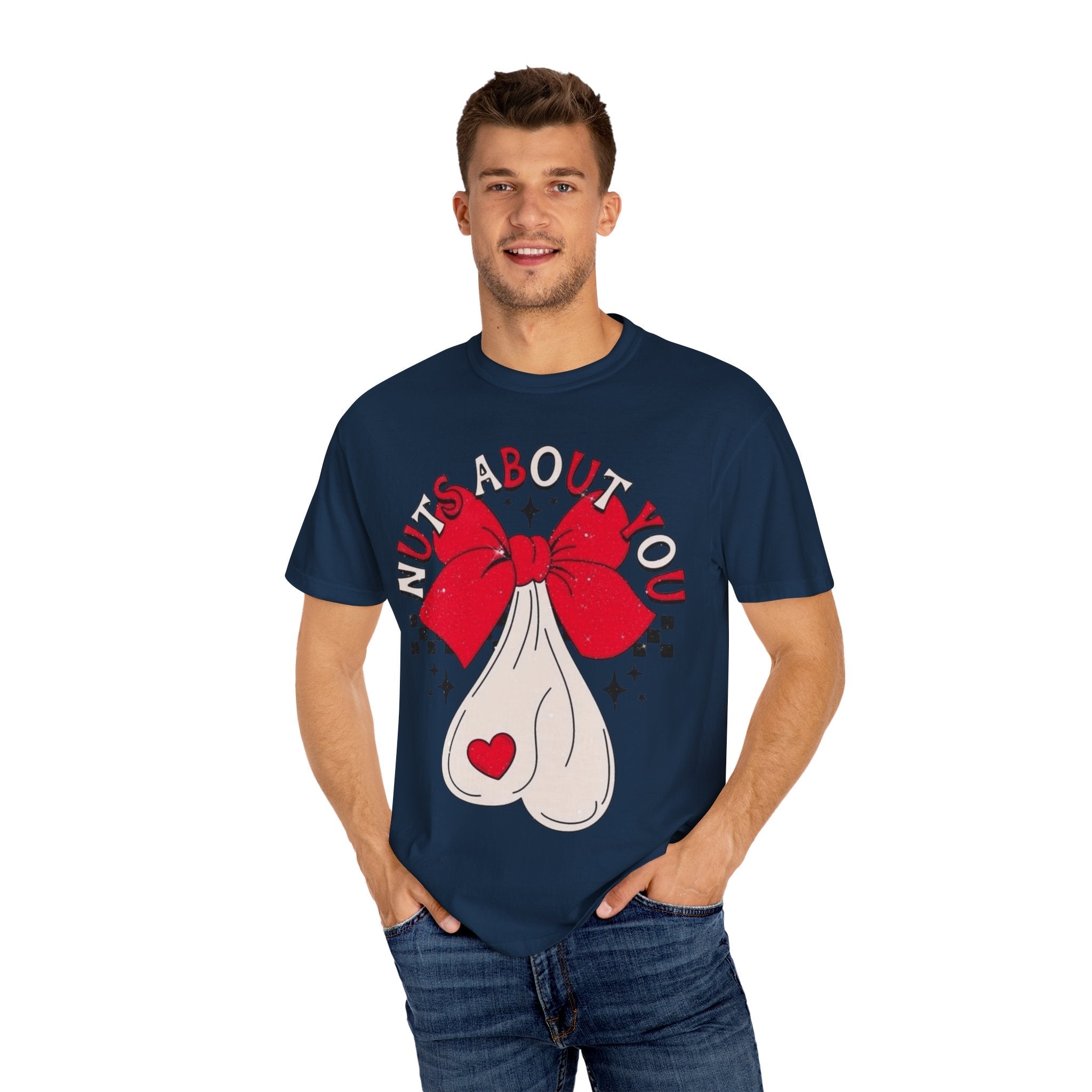 Nuts About You Unisex T-Shirt, Funny Gift, Casual Wear, Valentine's Day, Humorous Tees, Gift for Him/Her - Metamorphosis Creations