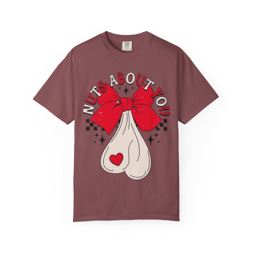 Nuts About You Unisex T-Shirt, Funny Gift, Casual Wear, Valentine's Day, Humorous Tees, Gift for Him/Her - Metamorphosis Creations
