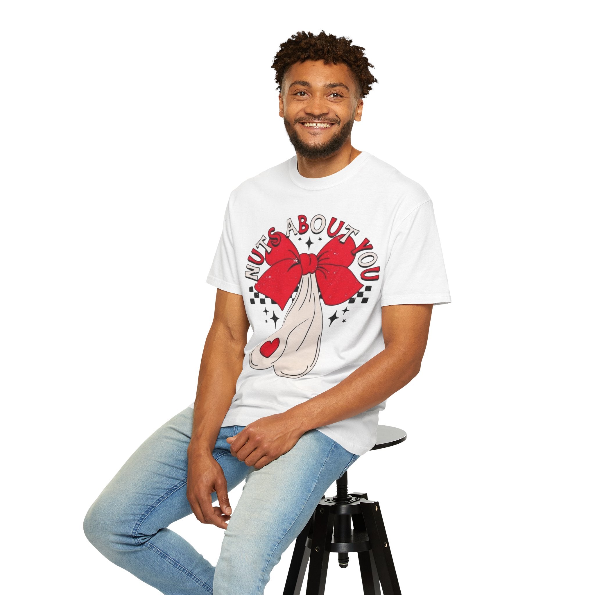 Nuts About You Unisex T-Shirt, Funny Gift, Casual Wear, Valentine's Day, Humorous Tees, Gift for Him/Her - Metamorphosis Creations