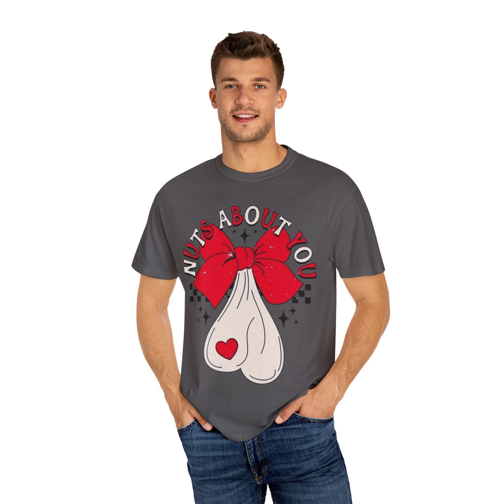 Nuts About You Unisex T-Shirt, Funny Gift, Casual Wear, Valentine's Day, Humorous Tees, Gift for Him/Her - Metamorphosis Creations