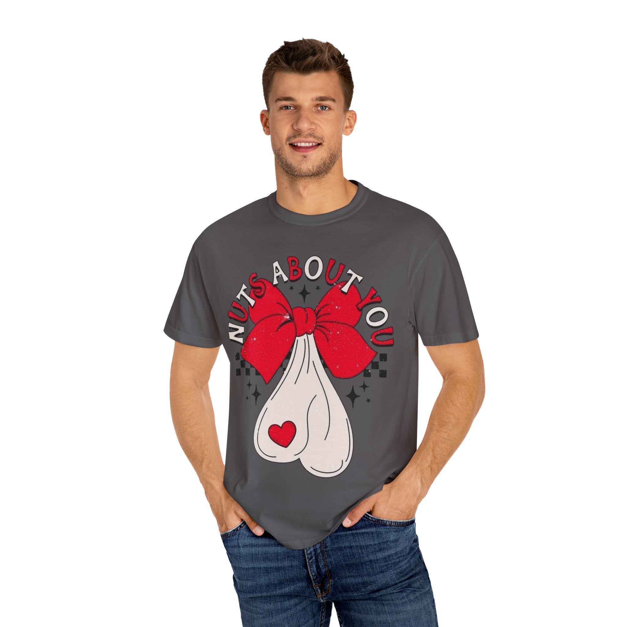 Nuts About You Unisex T-Shirt, Funny Gift, Casual Wear, Valentine's Day, Humorous Tees, Gift for Him/Her - Metamorphosis Creations
