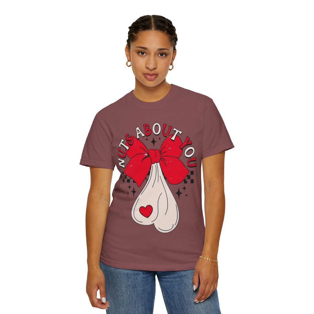 Nuts About You Unisex T-Shirt, Funny Gift, Casual Wear, Valentine's Day, Humorous Tees, Gift for Him/Her - Metamorphosis Creations