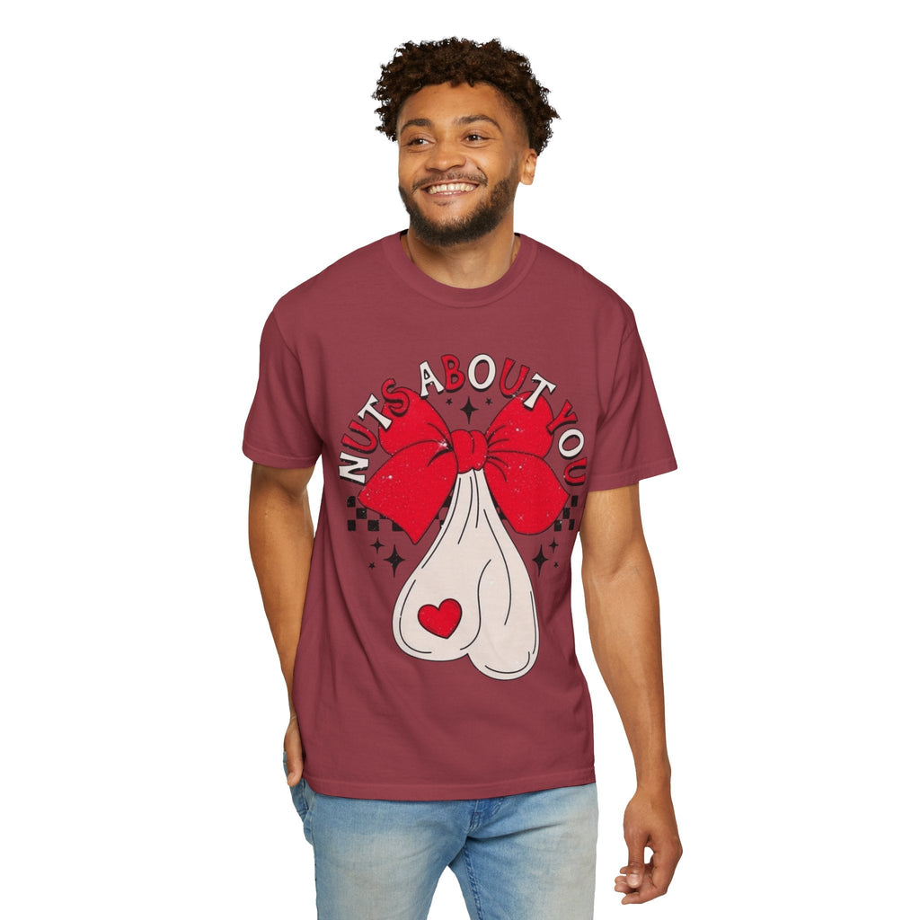 Nuts About You Unisex T-Shirt, Funny Gift, Casual Wear, Valentine's Day, Humorous Tees, Gift for Him/Her - Metamorphosis Creations