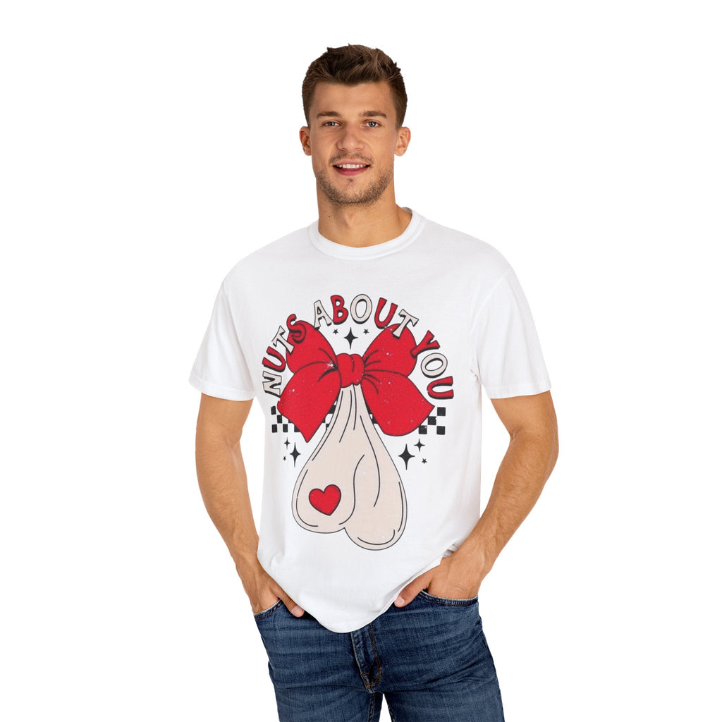 Nuts About You Unisex T-Shirt, Funny Gift, Casual Wear, Valentine's Day, Humorous Tees, Gift for Him/Her - Metamorphosis Creations